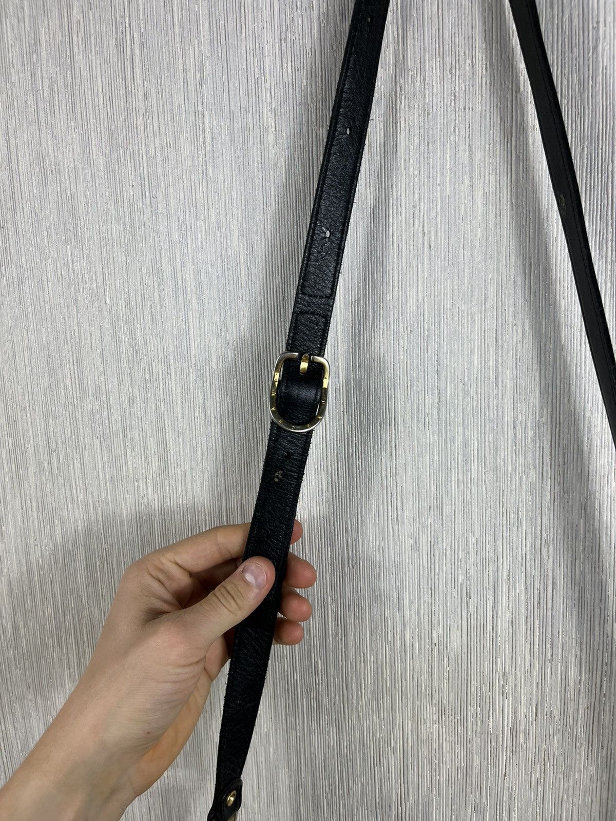 Leather × Longchamp × Vintage Vintage Longchamp crossbody genuine leather bucket bag logo Size ONE SIZE - 4 Thumbnail
