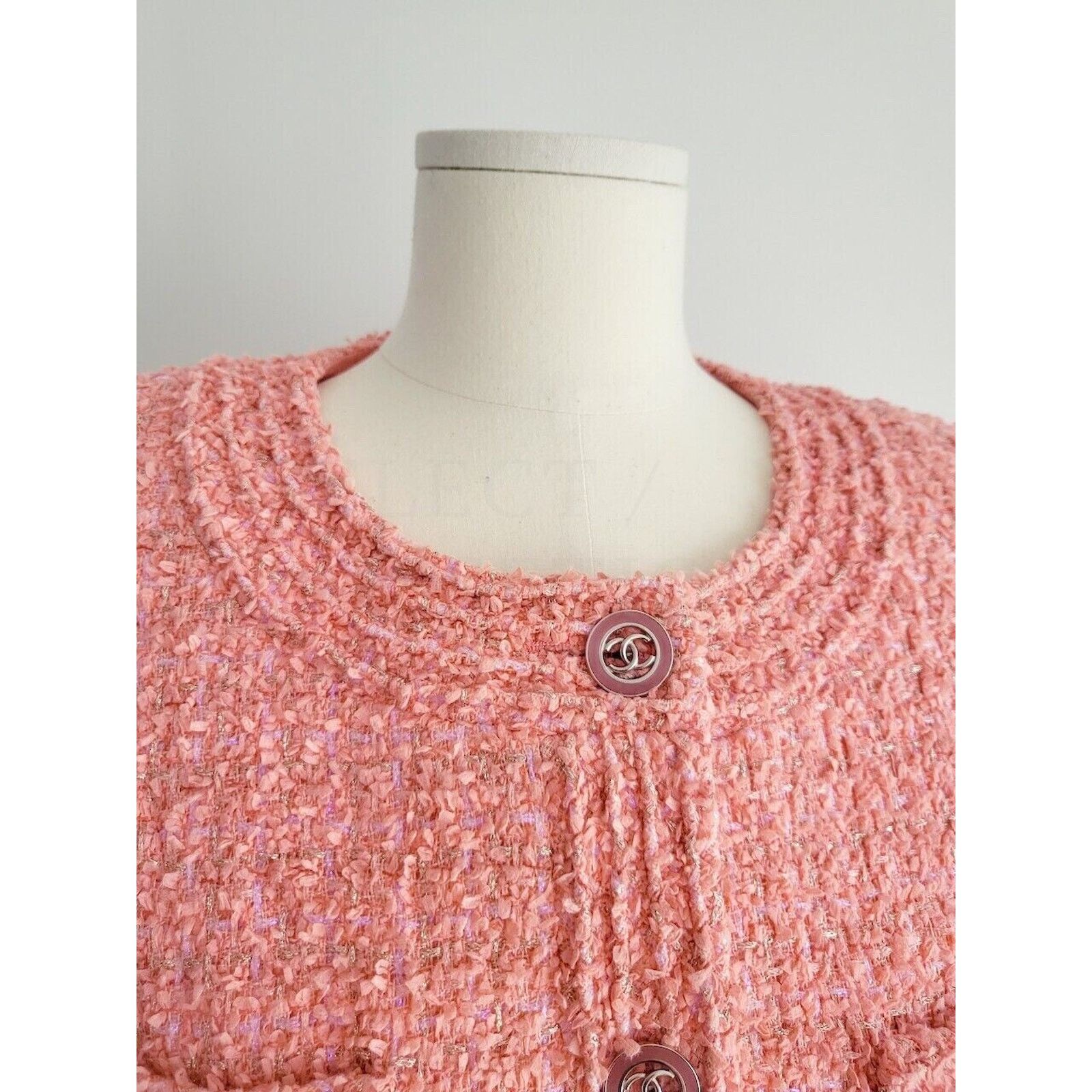 Chanel Chanel Button Runway Long Sleeve Tweed Jacket 42 Size M / US 6-8 / IT 42-44 - 16 Thumbnail