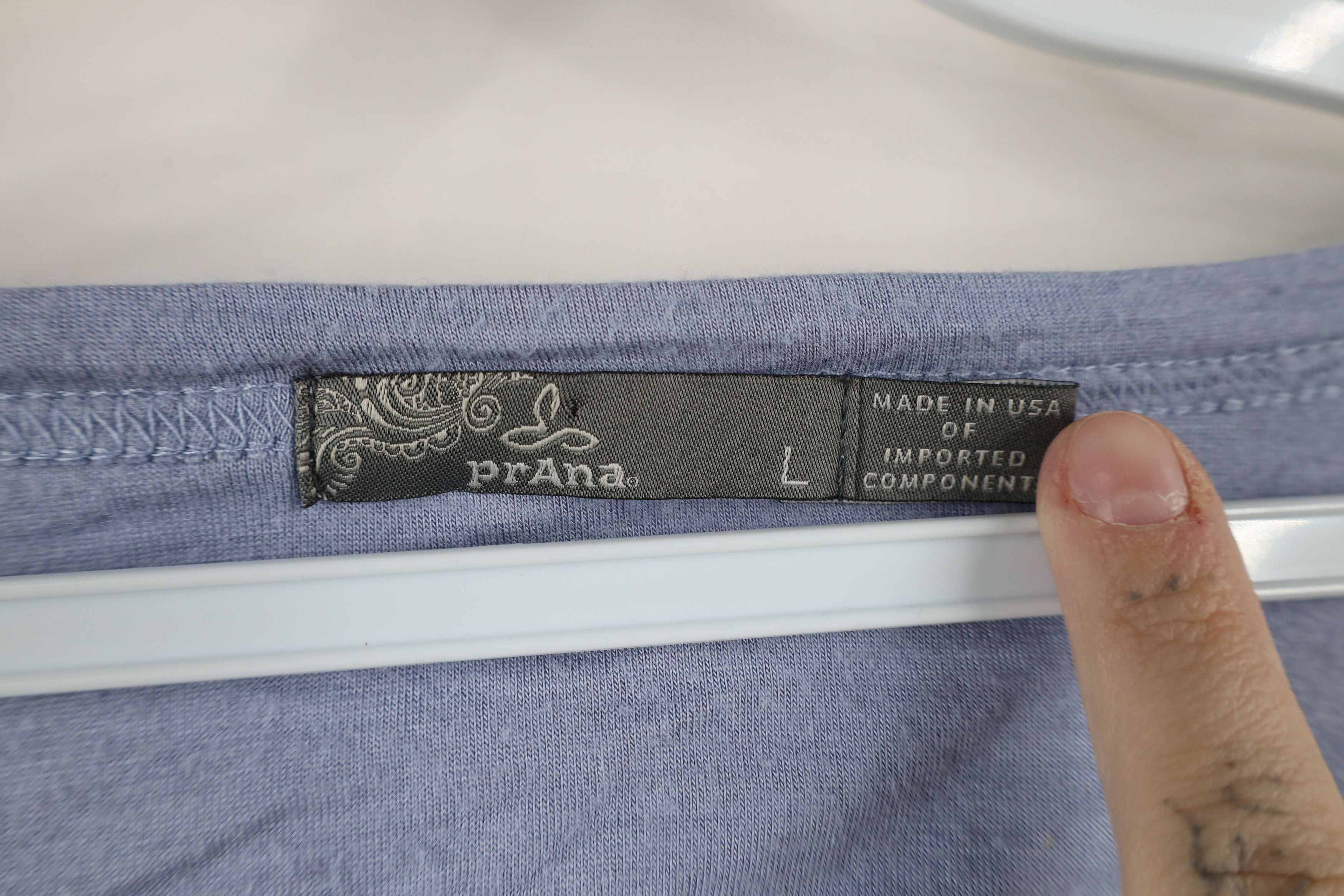 Prana × Vintage prAna Knit Stretch Synergy Long Sleeve Yoga Top Shirt Blue Size XL / US 12-14 / IT 48-50 - 4 Thumbnail