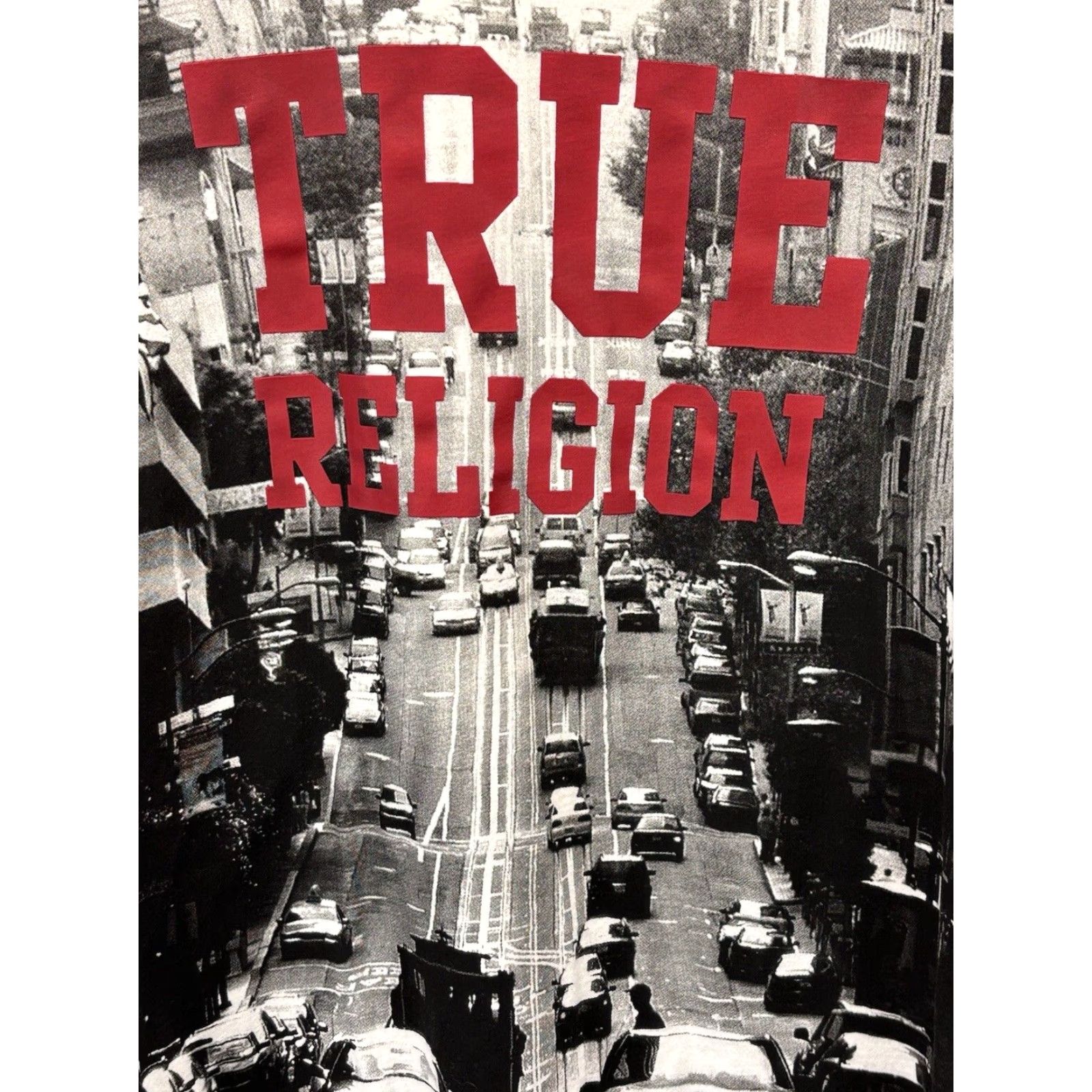 True Religion True Religion Graphic T-Shirt Adult Extra Large Black White City Scene Mens Size US XL / EU 56 / 4 - 3 Thumbnail
