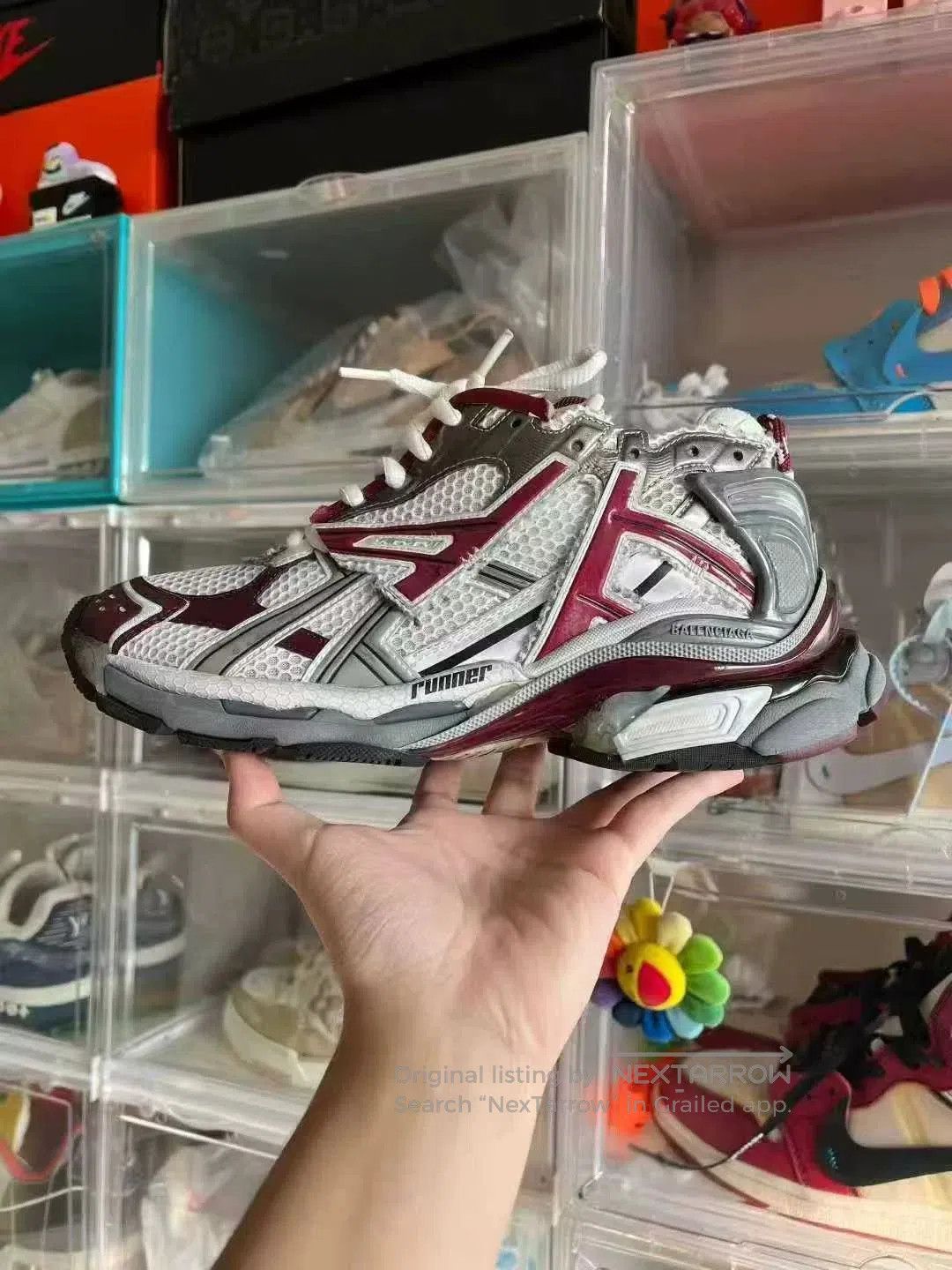 Balenciaga balenciaga runner burgundy sports shoes size 41. Size US 10 / EU 43 - 1 Thumbnail