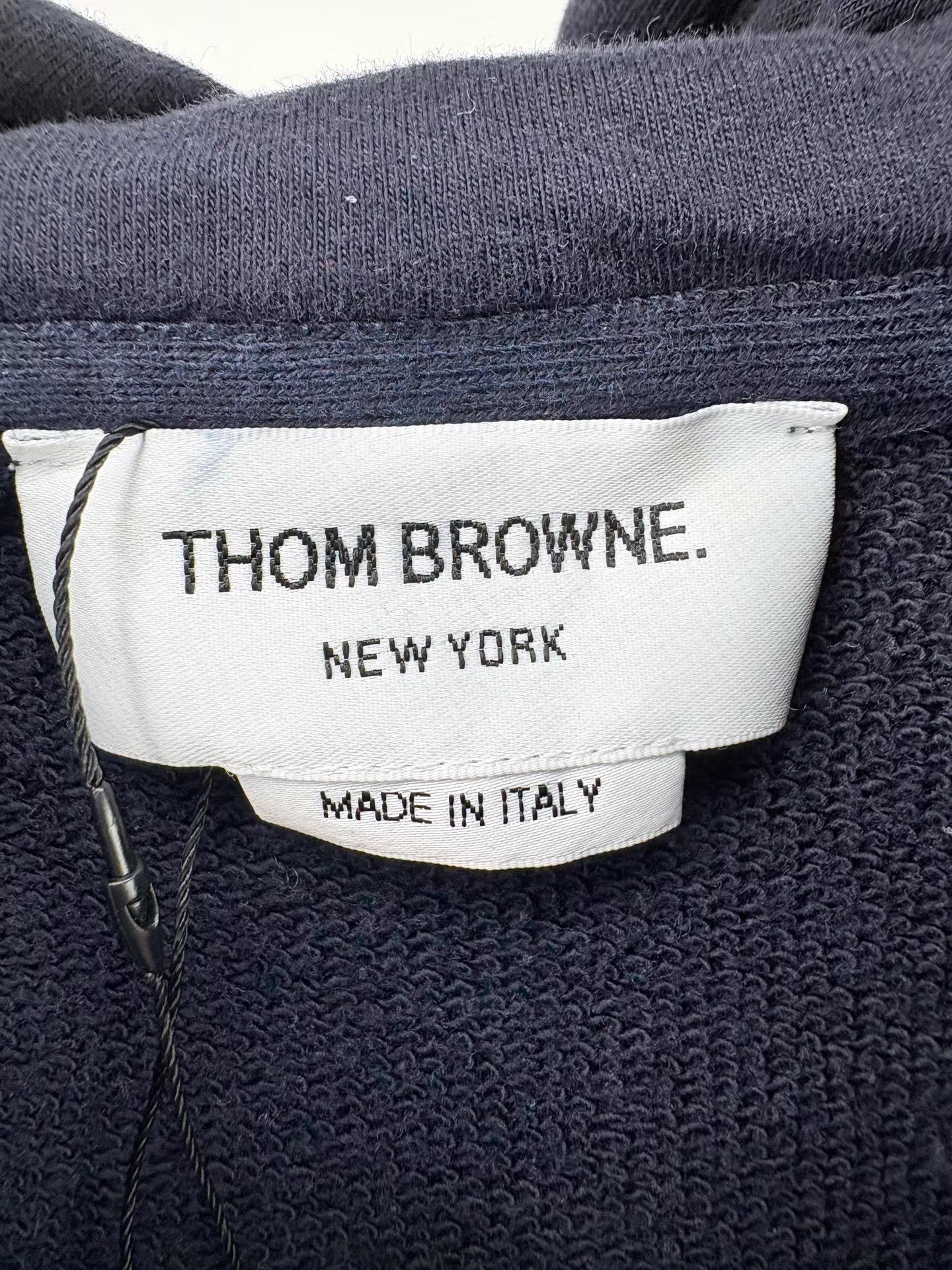 Thom Browne THOM BROWNE 4-Bar Striped Hooded Sweatshirt Size US L / EU 52-54 / 3 - 4 Thumbnail