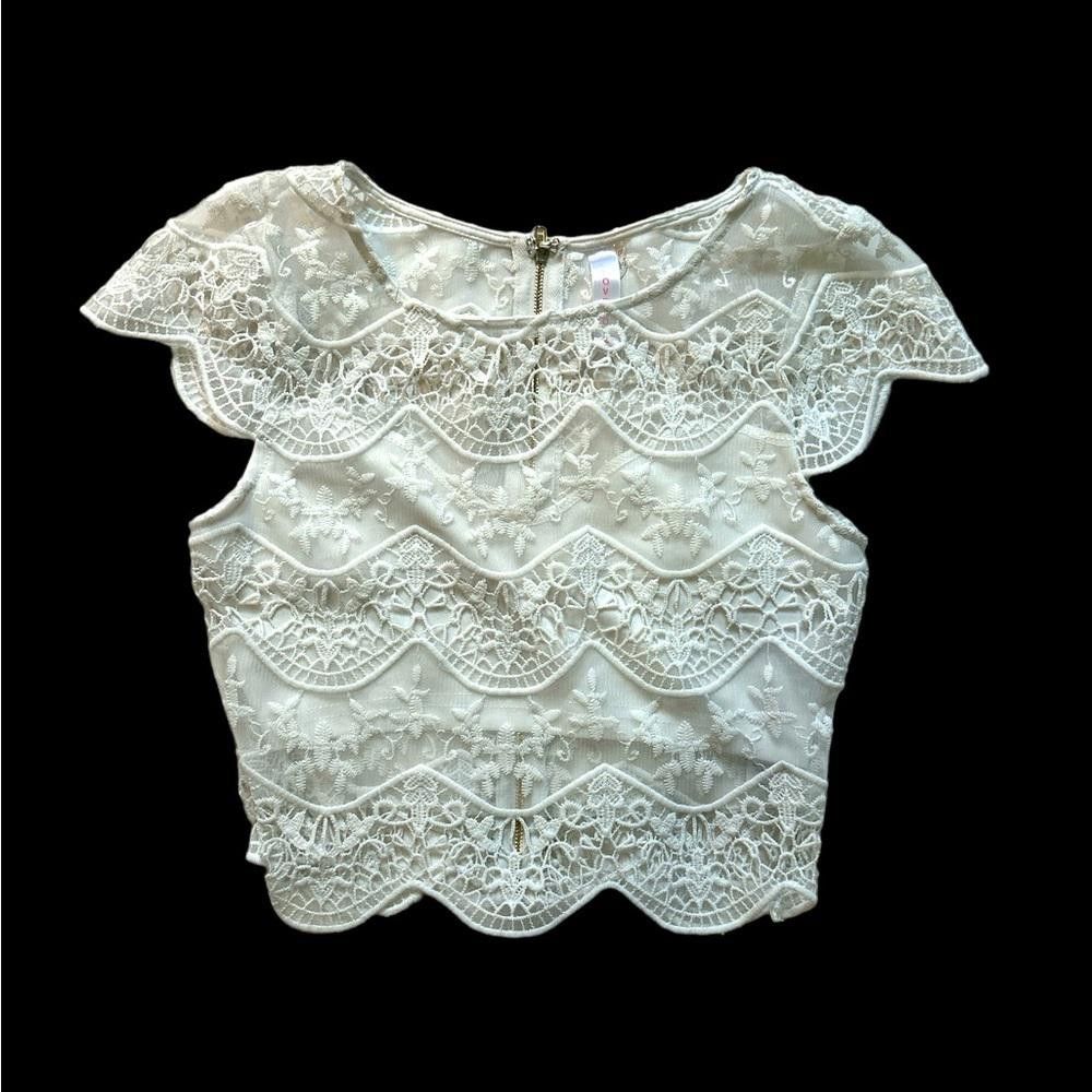 Designer High quality zip up laced blouse Size S / US 4 / IT 40 - 1 Thumbnail