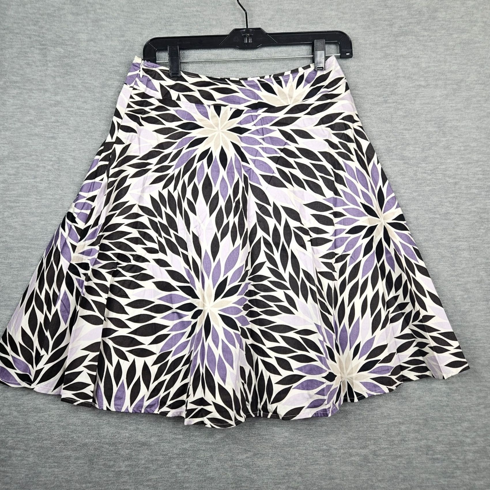 Esprit Esprit Skirt Women's Purple Floral Cotton A-Line Short Sz 4 New Grounded Colorful Casual Everyday Mens? Size 27" / US 4 / IT 40 - 2 Thumbnail