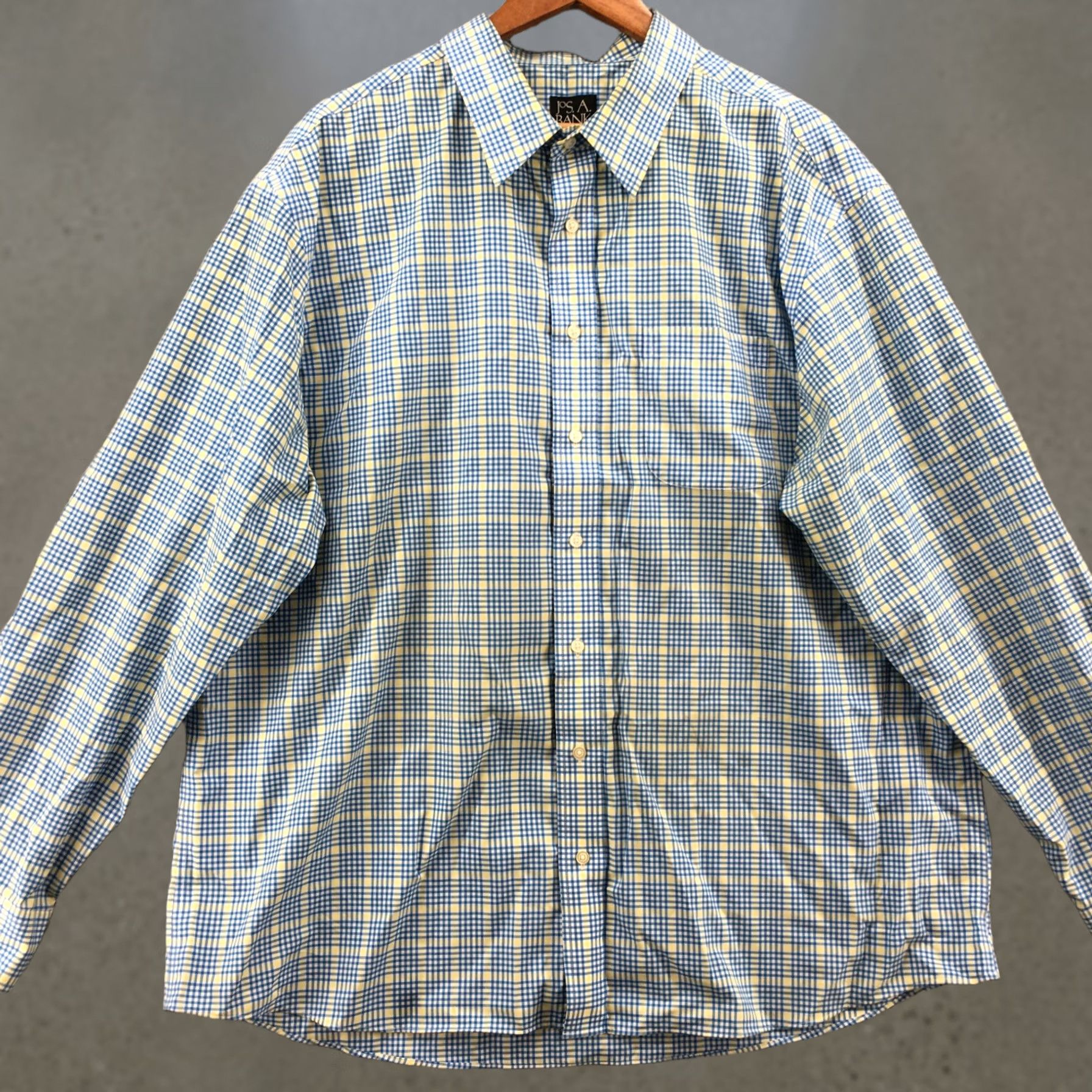 Jos. A. Bank Jos A Bank Shirt Mens XXL Blue Multicolor Gingham Button Down Long Sleeve Polo Size US XXL / EU 58 / 5 - 1 Thumbnail