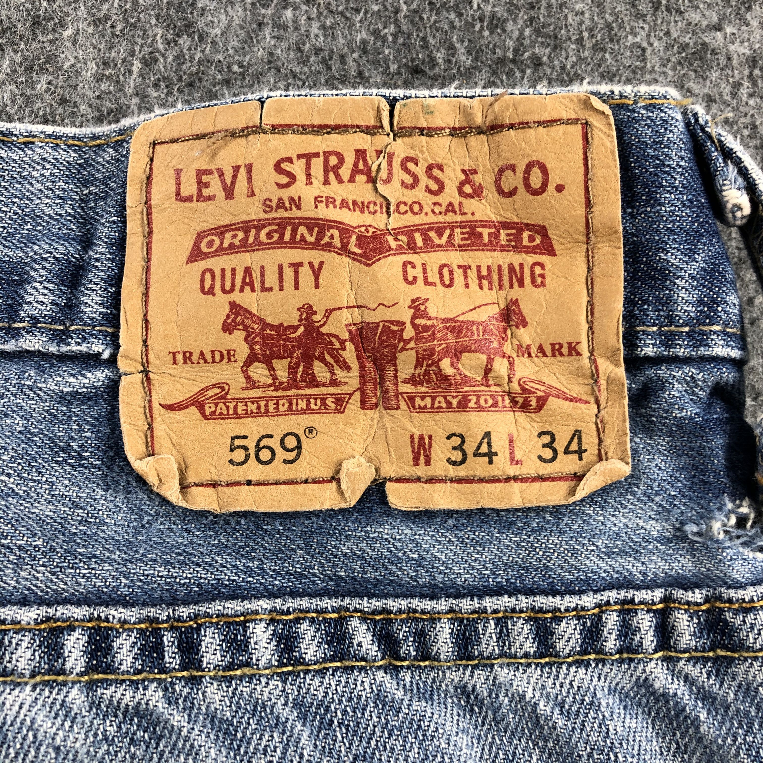 Levi's Vintage Light Wash Levis 569 Jeans-J2193 Size US 35 - 5 Thumbnail