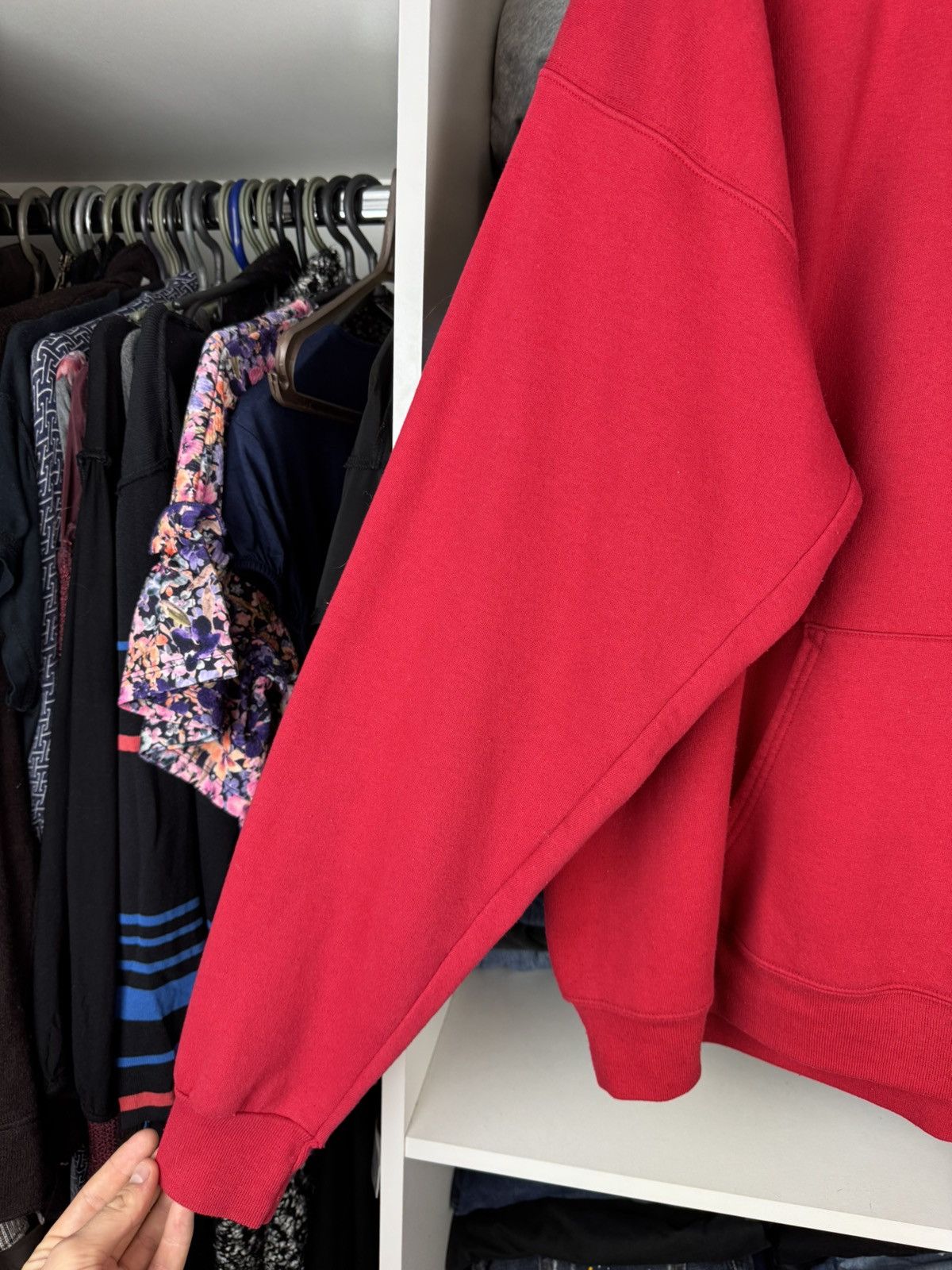 Hanes Hanes Red Blank Hoodie Size US XL / EU 56 / 4 - 7 Thumbnail