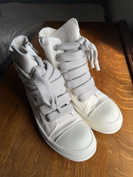 Rick Owens Drkshdw Rick Owens DRKSHDW Jumbo Lace High-Top Ramones