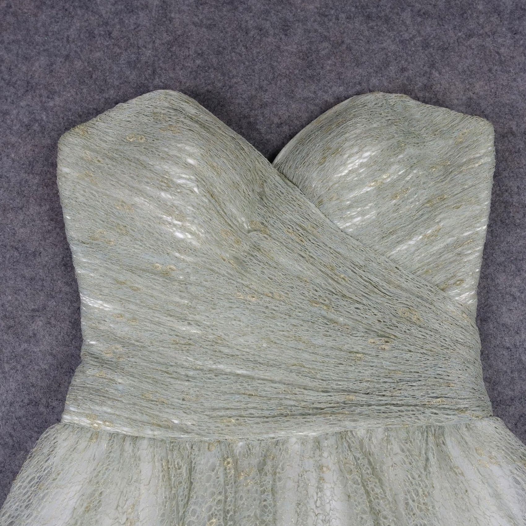 Vintage JJ's House Dress Womens Small Green Sweetheart Strapless Tiana Tinker Bell Dress Short Formal Party/Cocktail Zipper Size S / US 4 / IT 40 - 2 Thumbnail