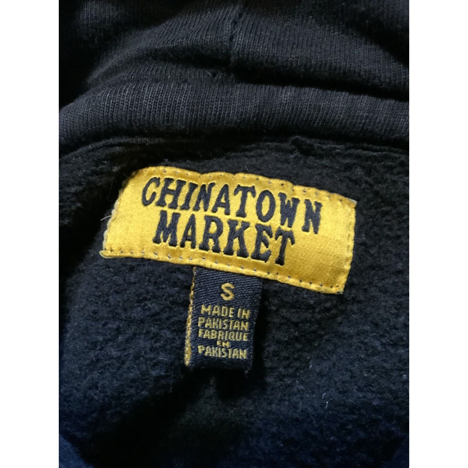 Vintage Chinatown Market Hoodie Zodiac Sign Black Double Side Graphic Pullover Fleece SM Mens S Pullover Hoodie Graphic Zodiac Black Double Side Mens S Size US S / EU 44-46 / 1 - 6 Thumbnail