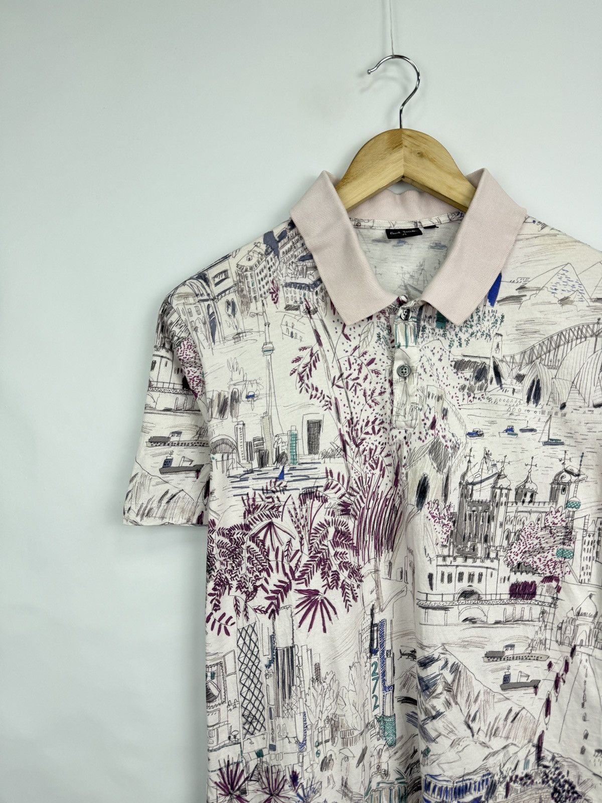 Paul Smith 🇬🇧 Paul Smith Art Luxury Polo T-Shirt Rare Retro Hype Y2K Size US L / EU 52-54 / 3 - 2 Thumbnail