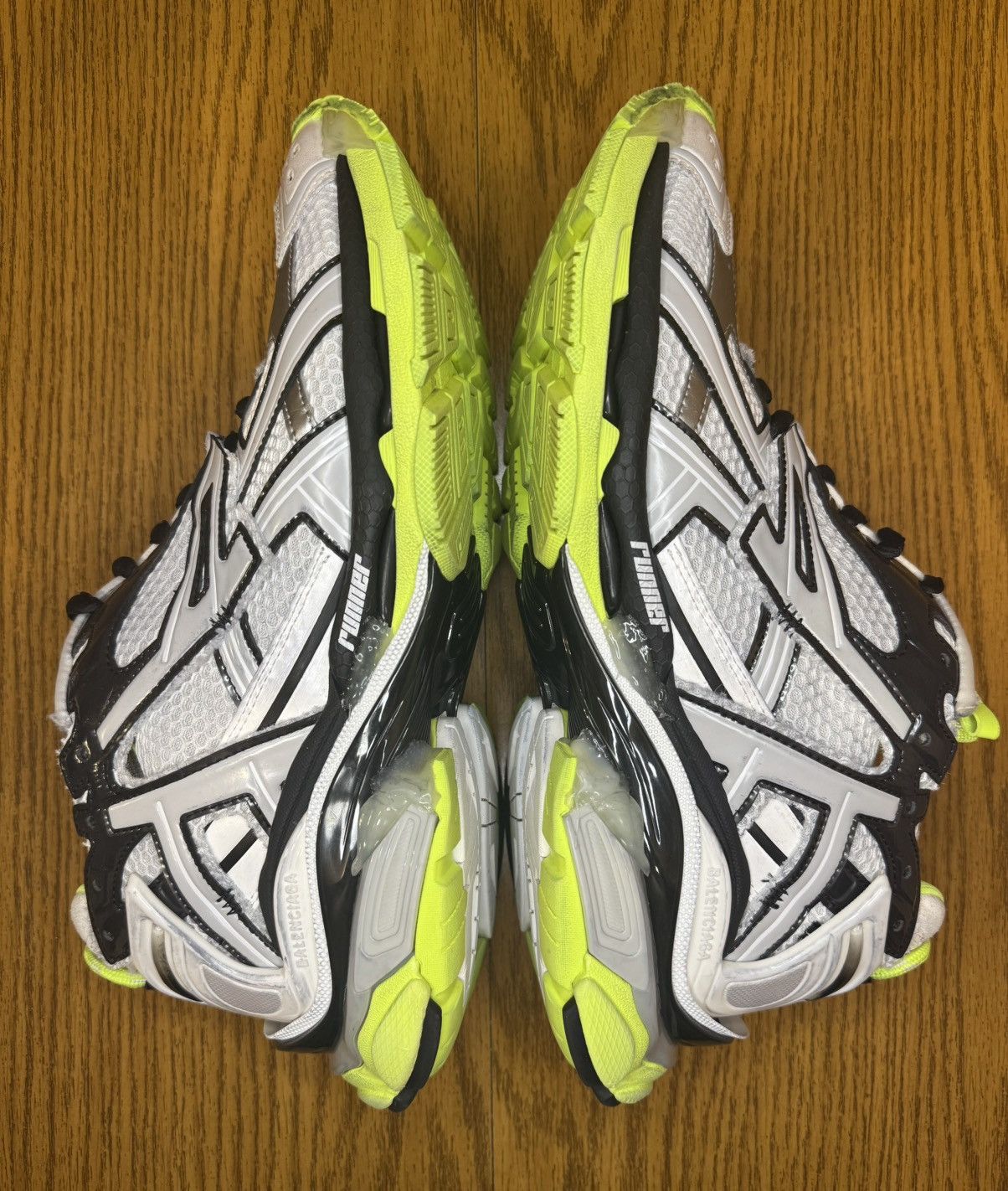 Balenciaga Balenciaga Runner Sneaker (White/Black/Fluo Yellow) Size US 12 / EU 45 - 3 Thumbnail