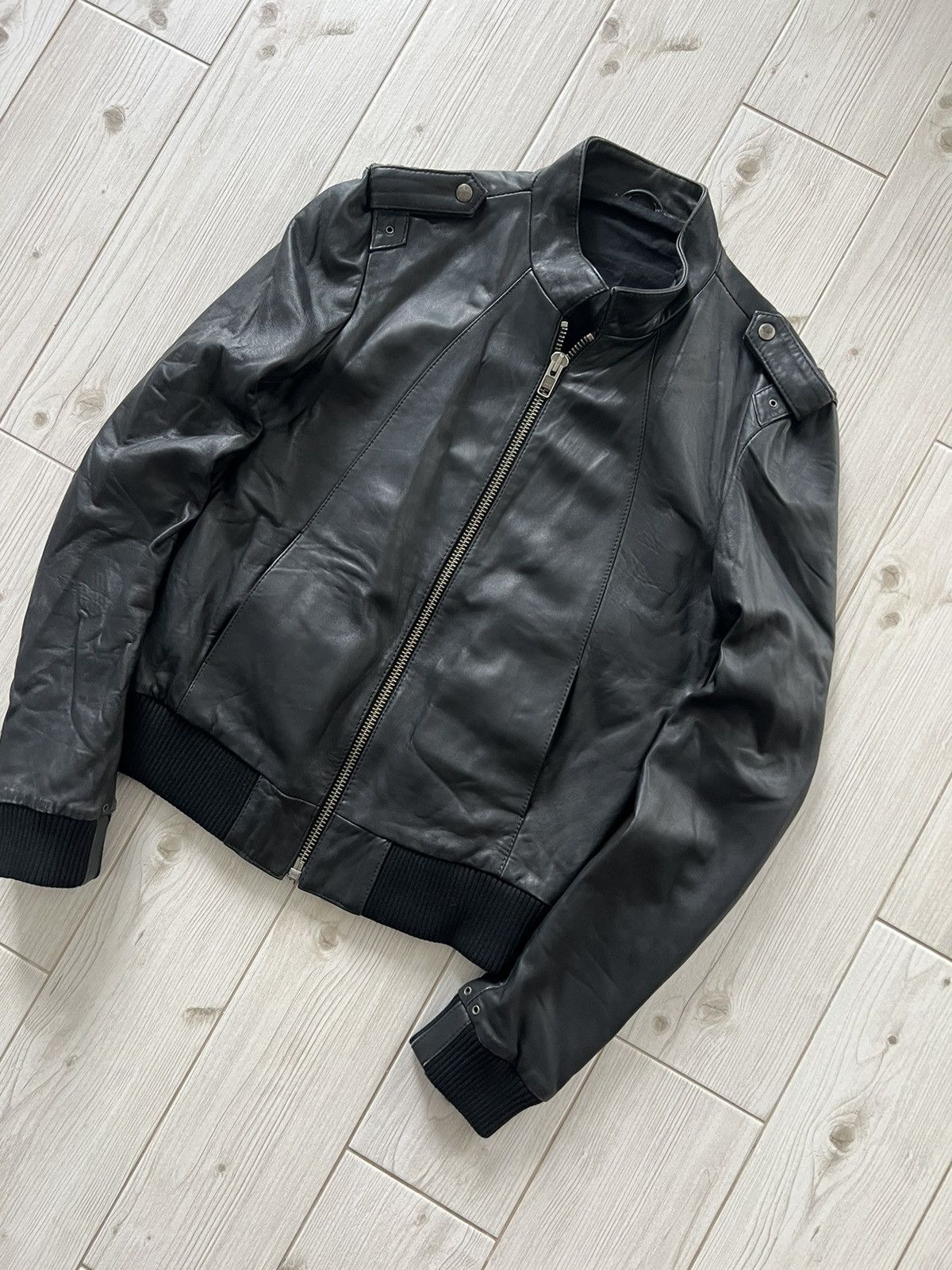 Allsaints All Saints Ramones Leather RARE Avant Garde Y2K Jacket large Size US L / EU 52-54 / 3 - 6 Thumbnail