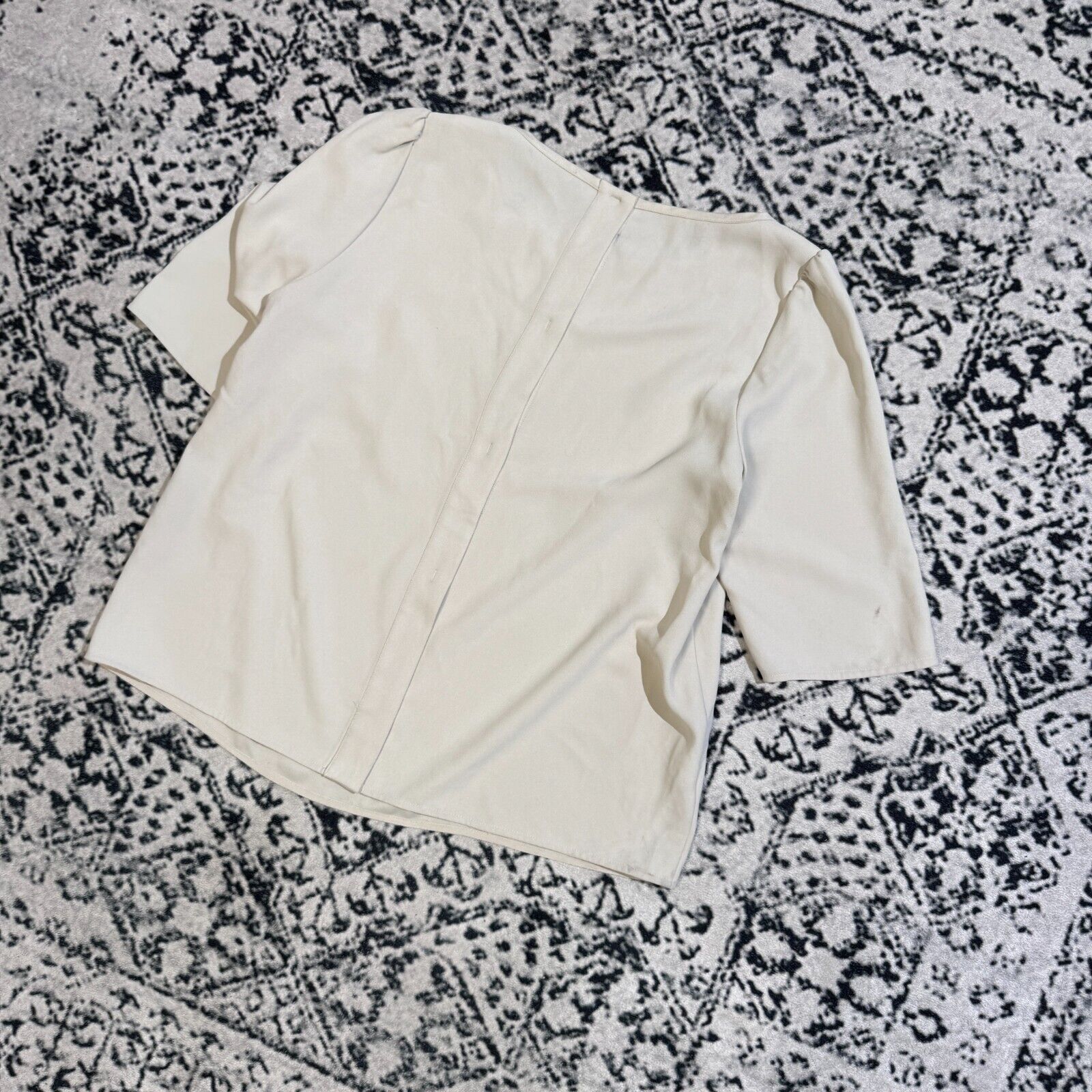 Marella × Vintage Vintage Marella Unisex Gray Viscose Blouse Size 48 IT 90s Size US M / EU 48-50 / 2 - 10 Thumbnail