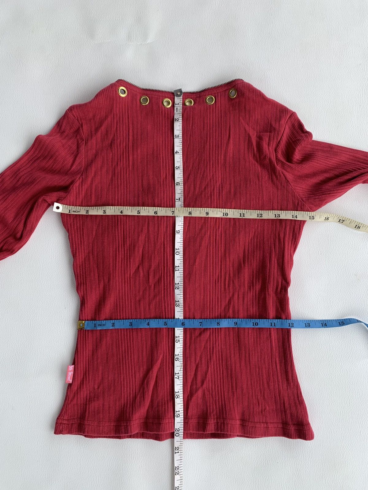 Japanese Brand 5th Street Pink Zip Collar Studded Long Sleeve Size M / US 6-8 / IT 42-44 - 13 Thumbnail