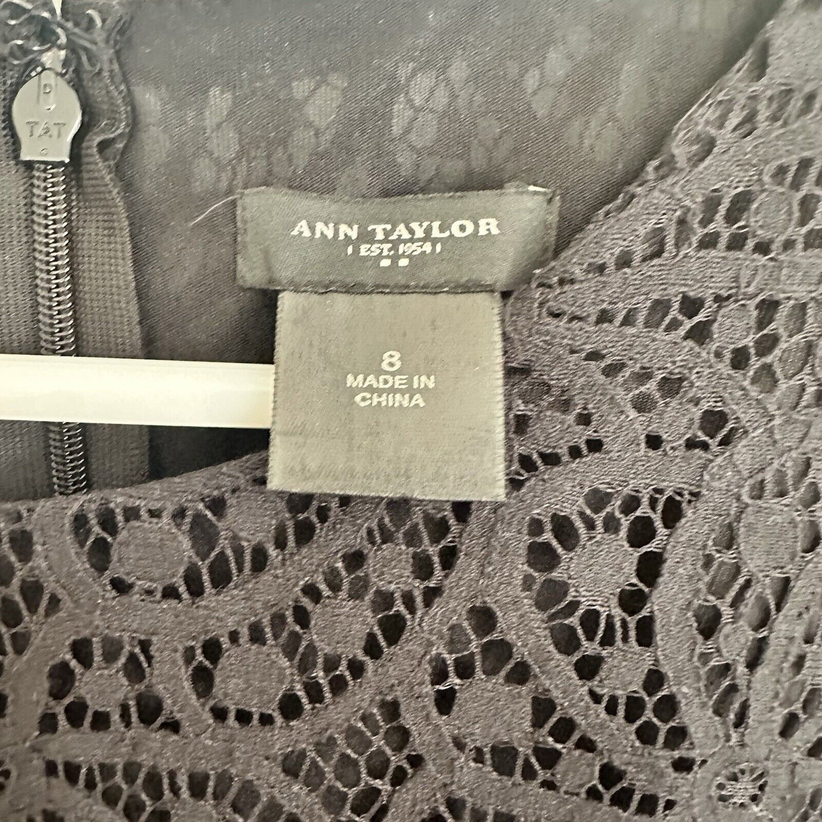 Ann Taylor Ann Taylor Black Lace Peplum Blouse Size US 8 NWOT Size M / US 6-8 / IT 42-44 - 4 Thumbnail