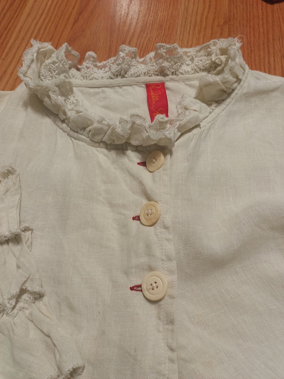 Designer Ewa i Walla Linen Beige Designer Blouse Jacket Size S Size S / US 4 / IT 40 - 5 Thumbnail