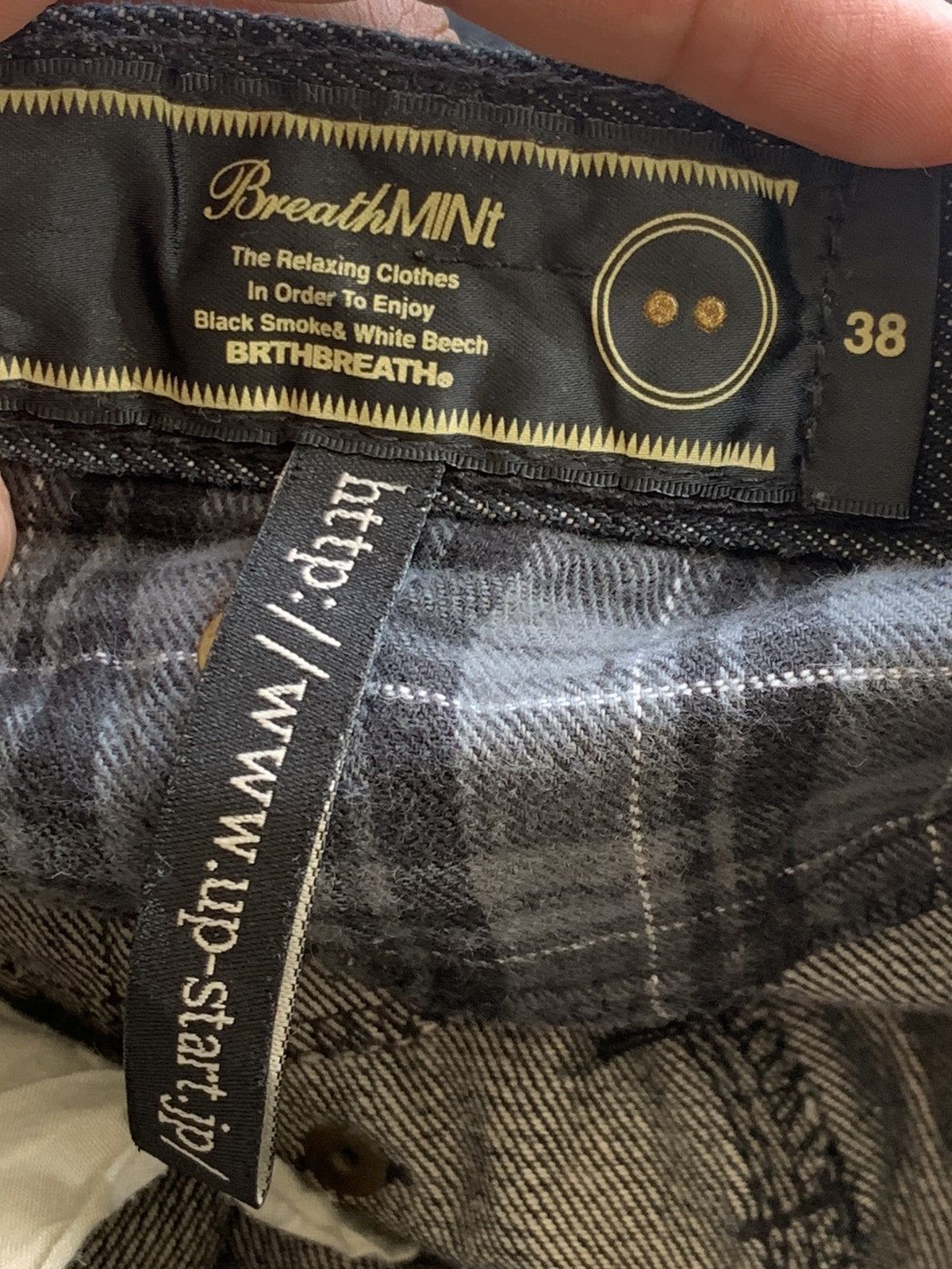 If Six Was Nine 🔥VERY RARE🔥BREATHMINT Punk Tartan Triple Waist Denim Size US 31 - 8 Thumbnail