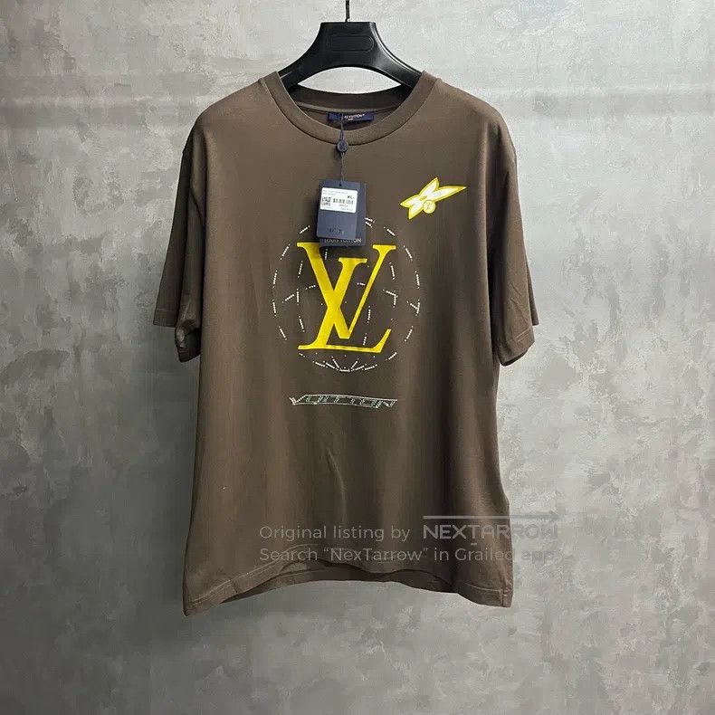 Louis Vuitton Louis Vuitton 25 brown graphic printed crew neck short sle Size US XL / EU 56 / 4 - 1 Thumbnail