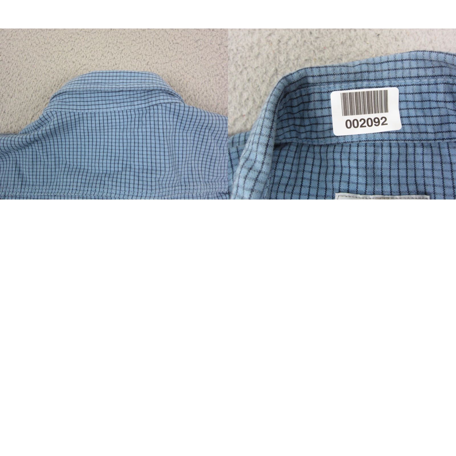 Vintage Tyndale Shirt Mens XL Blue Check Gingham Button-Up 90s USA Cotton Modacrylic Made in USA Size US XL / EU 56 / 4 - 9 Thumbnail