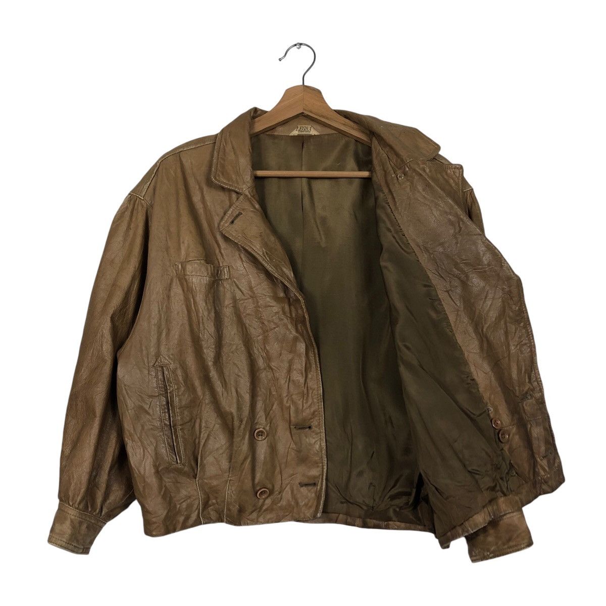 Japanese Brand 📌Vintage Cropped Leather Jacket Biker Zegna Issey Miyake Size US M / EU 48-50 / 2 - 12 Thumbnail