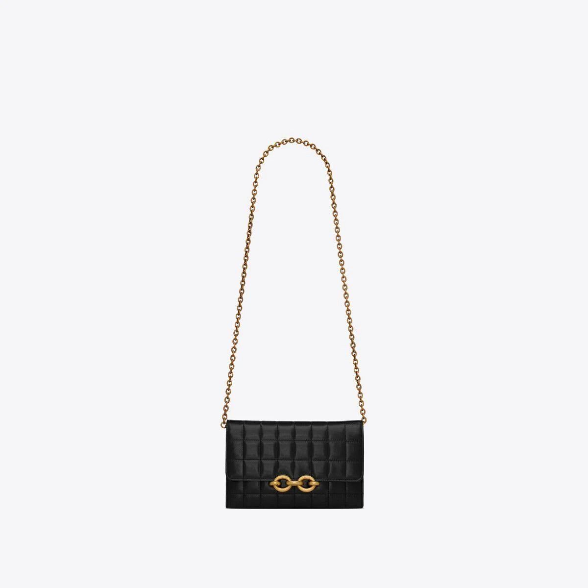Saint Laurent Paris o1s1wg110924 Size: OS / Le Maillon Chain Wallet in Black Size ONE SIZE - 1 Thumbnail