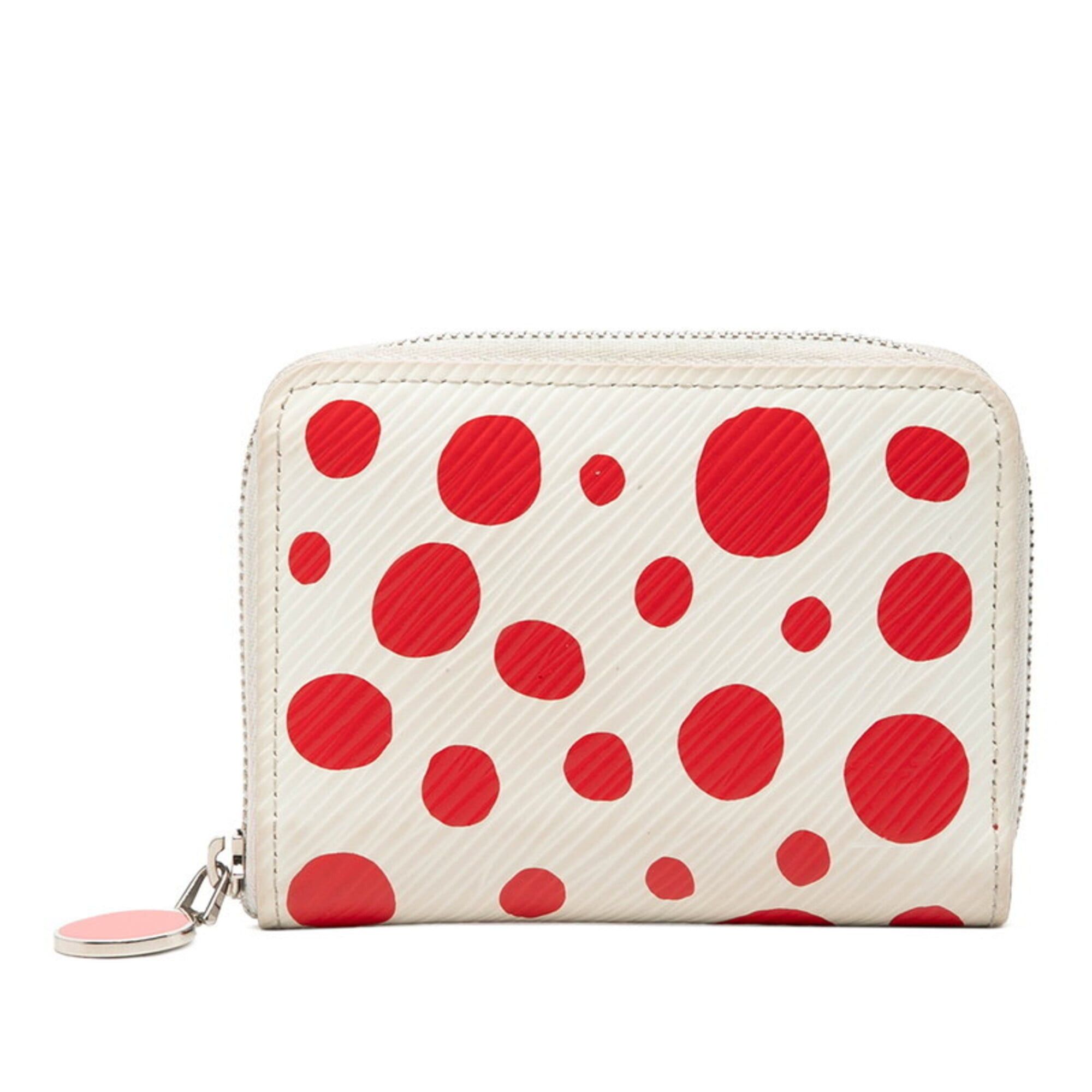 Louis Vuitton Louis Vuitton Epi LV x YK Zippy Coin Purse Yayoi Kusama Round Zipper Wallet M81958 White Red Leather Women's LOUIS VUITTON Size ONE SIZE - 1 Thumbnail