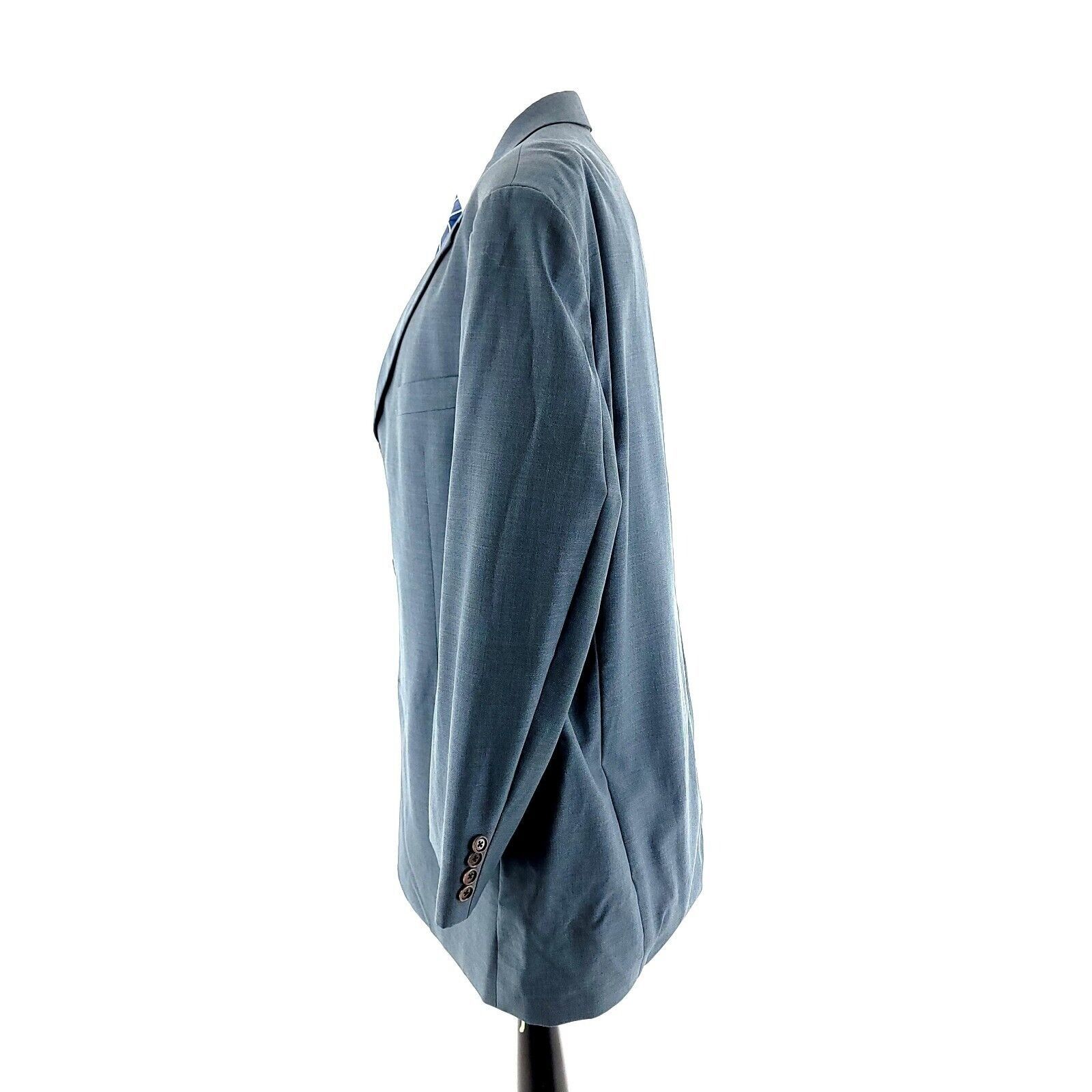Hugo Boss Hugo Boss Einstein Wool 3 Button Blazer 48L Gray Blue Basket Size 48L - 5 Thumbnail