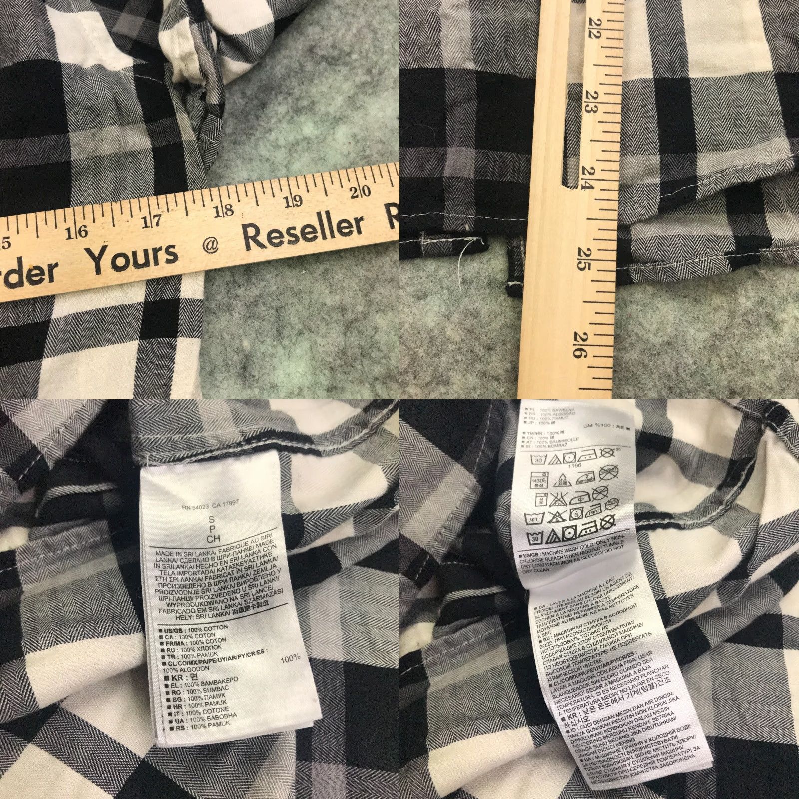 Banana Republic Banana Republic Shirt Womens Small Black Grey Plaid Button Up Top Soft-Wash Size S / US 4 / IT 40 - 8 Thumbnail