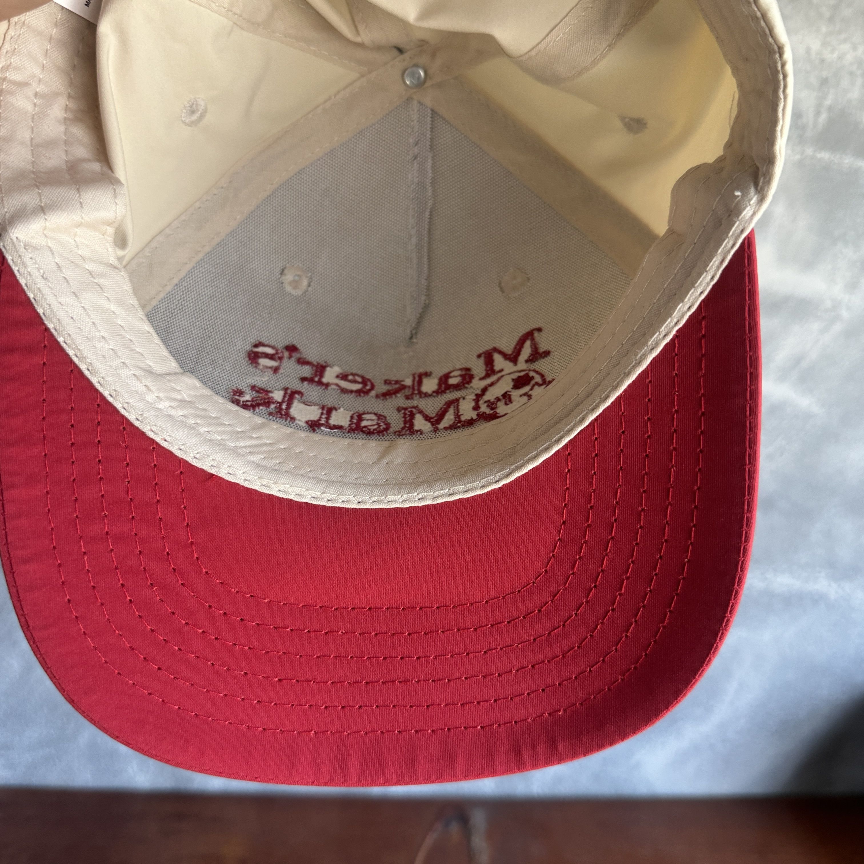 Other Makers Mark Whiskey Baseball Cap Buckleback Hat Red OSFM Size ONE SIZE - 6 Thumbnail