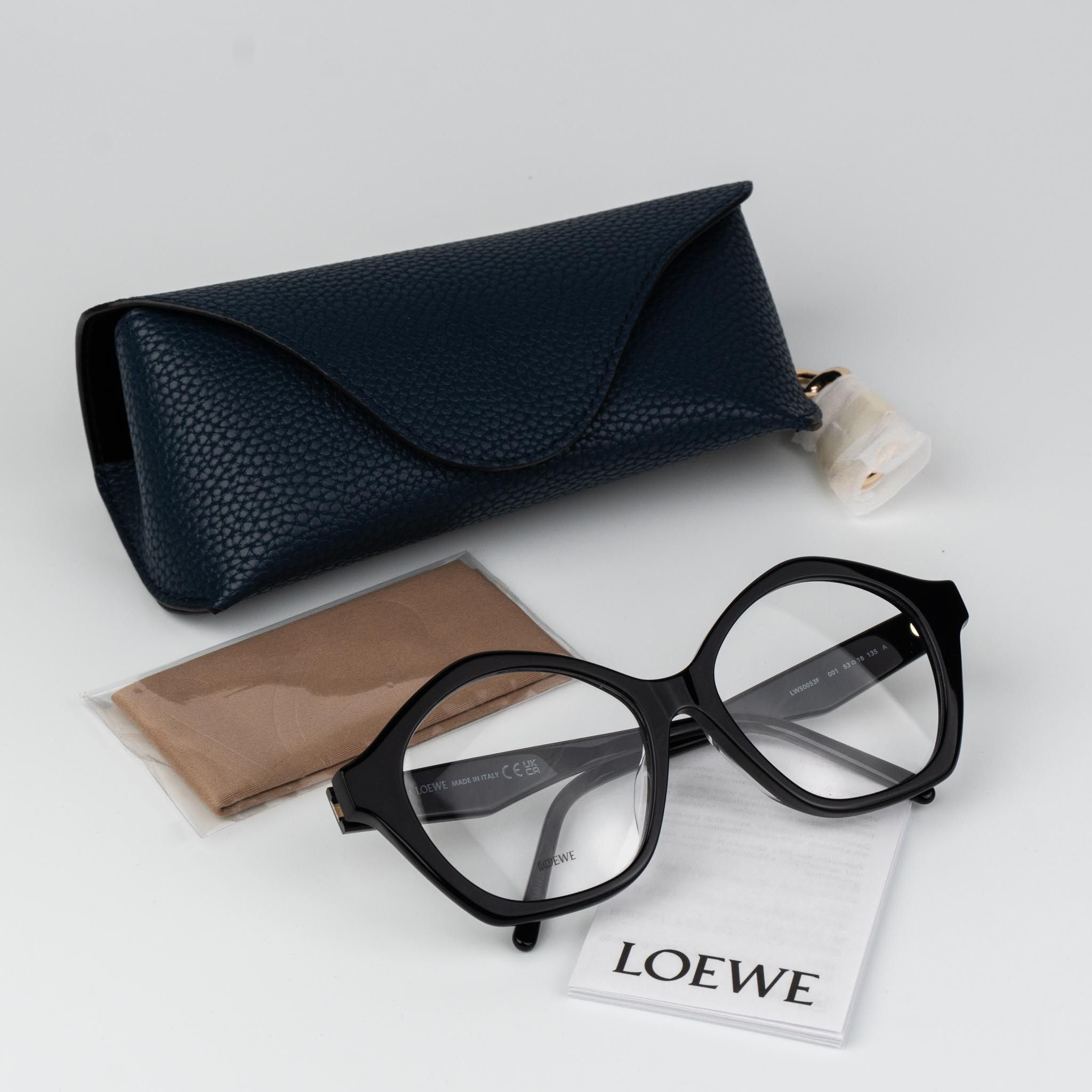 Loewe CURVY Women Eyeglasses LW50053F 001 NEW AUTHENTIC