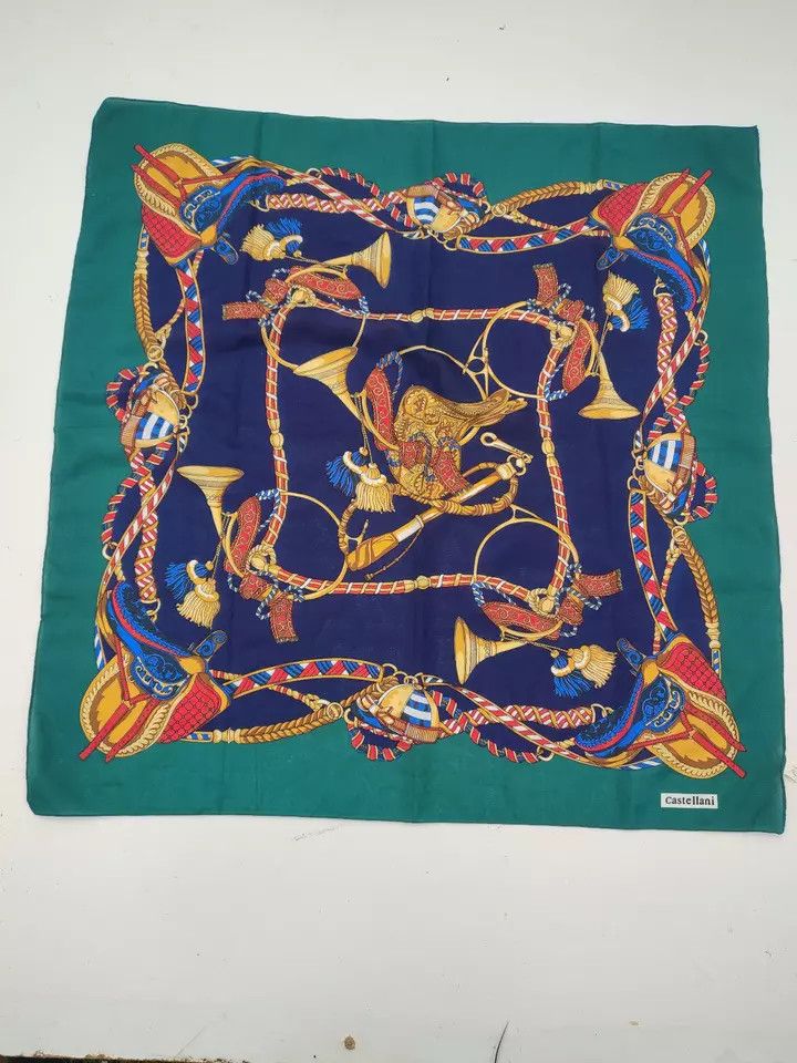 Vintage SCARF VINTAGE AUTHENTIC CASTELLANI 75x75 CM Size ONE SIZE - 8 Thumbnail
