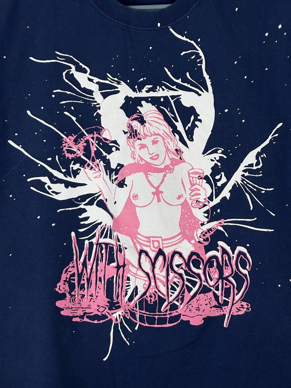 Band Tees × Vintage Vintage With Scissors Sex Necked Girl Hardcore Rock T Shirt Size US M / EU 48-50 / 2 - 4 Thumbnail