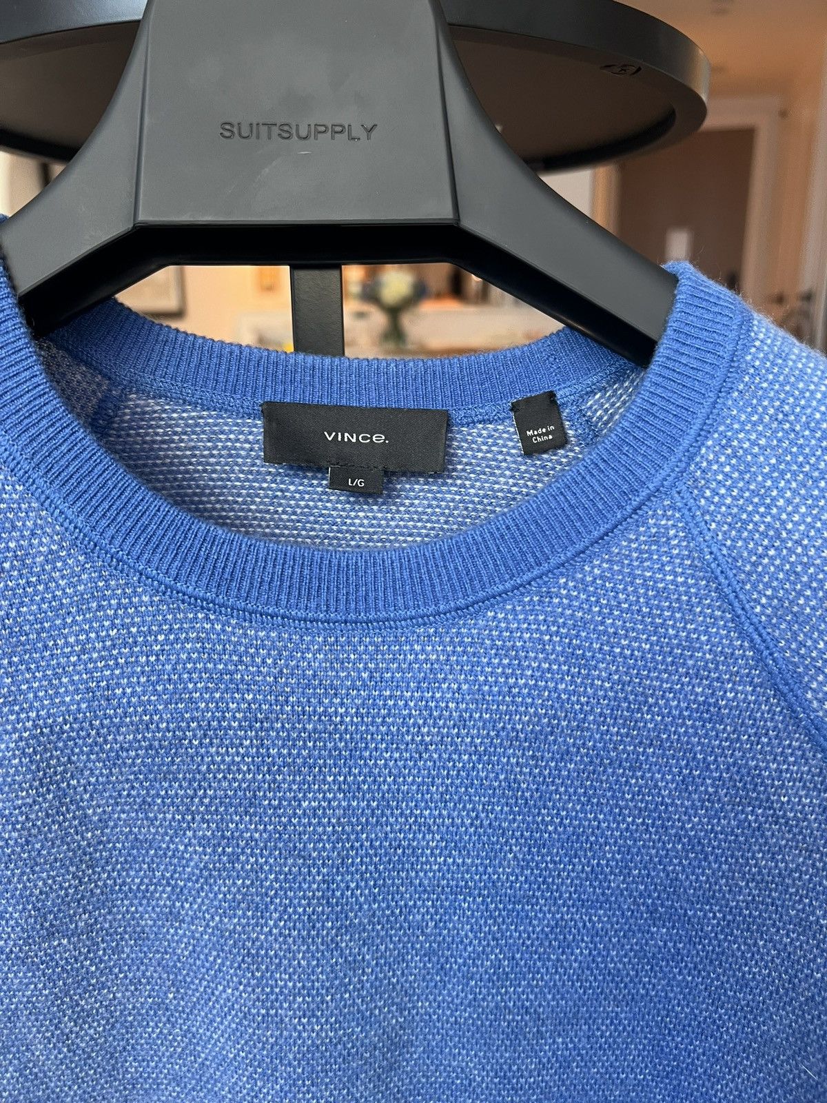 Vince Vince Blue Knit Crewneck Sweater Size L/G Size US L / EU 52-54 / 3 - 3 Thumbnail