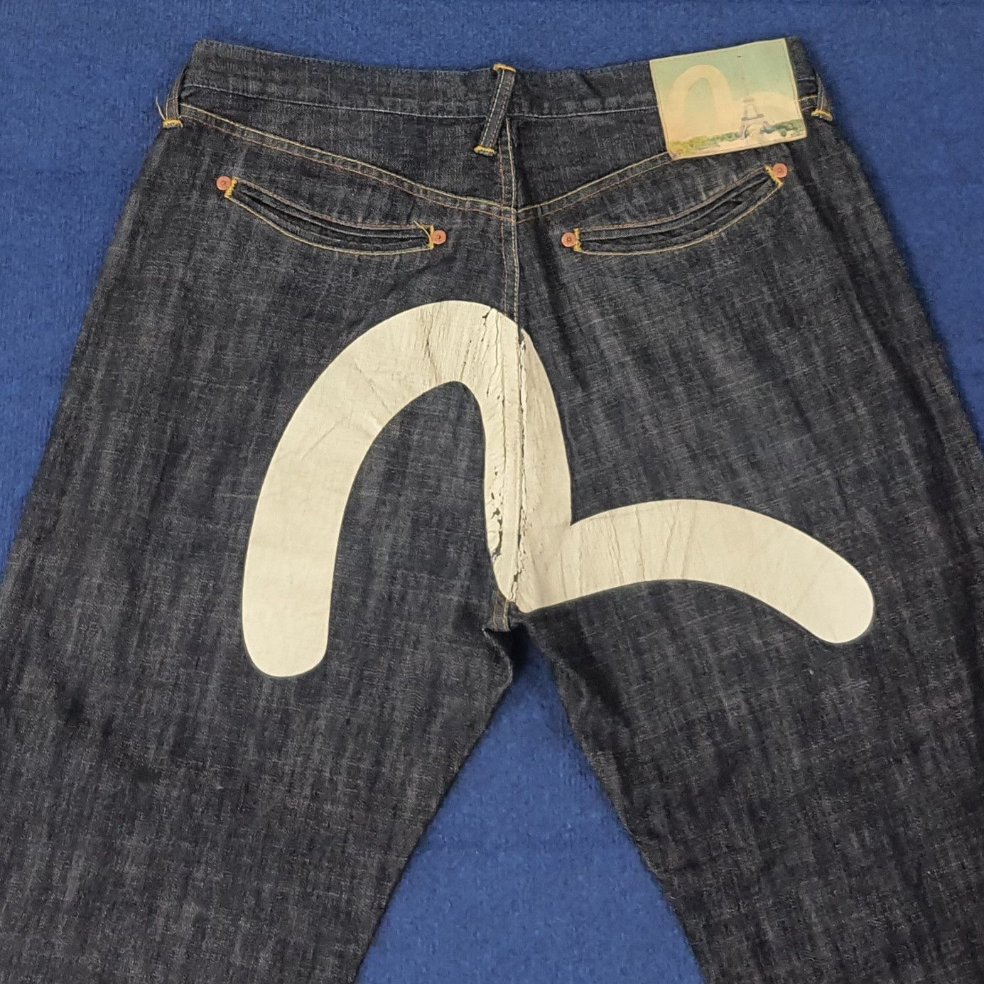 Evisu Vintage Evisu Paris Selvedge Japan Brand Jeans C258N30 Size US 37 - 2 Thumbnail