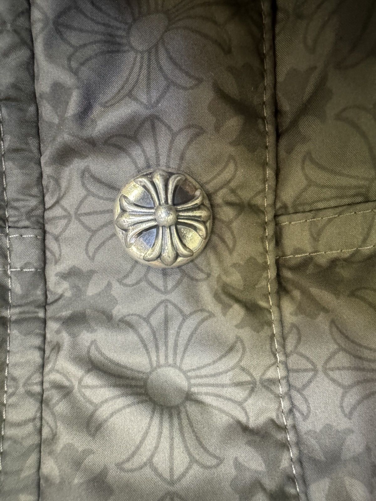 Chrome Hearts NEW Chrome Hearts Monogram Down Jacket Olive Green Size US L / EU 52-54 / 3 - 9 Thumbnail