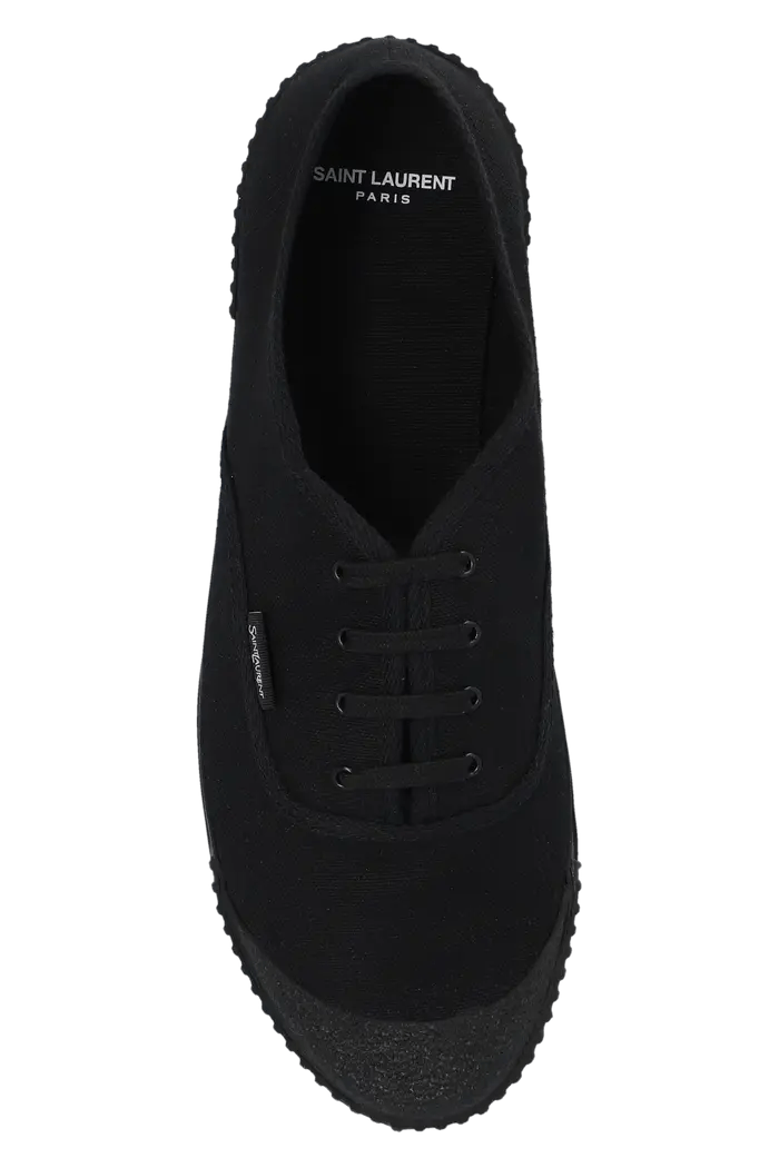 Saint Laurent Paris o1b1hav110526 776199 Wes Low-Top Sneakers in Canvas in Black Size US 7.5 / EU 40-41 - 6 Thumbnail