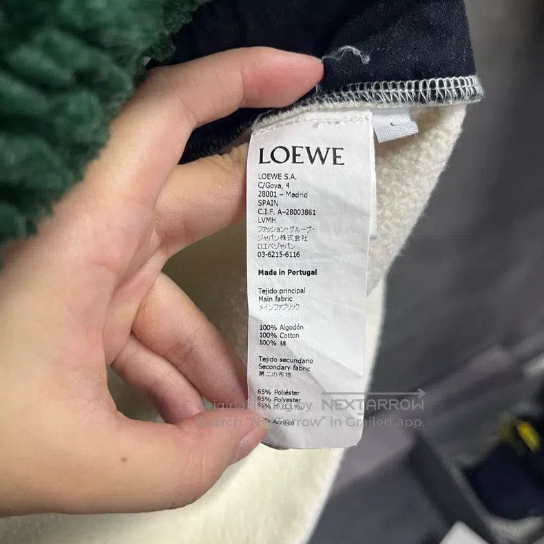 Loewe Loewe White and Green Contrast Embroidered Logo Teddy Jack Size L / US 10 / IT 46 - 4 Thumbnail