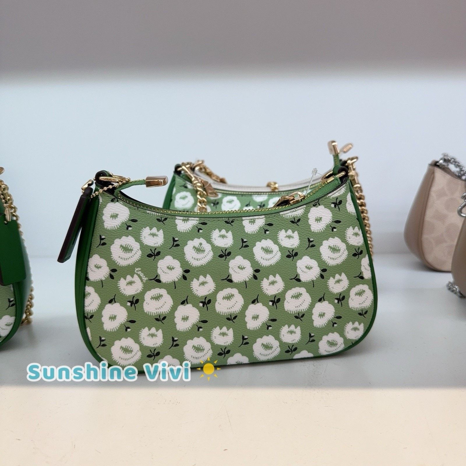 Coach NWT Coach Teri Mini Crossbody Bag Floral Print CBG84 Kelly Size ONE SIZE - 11 Thumbnail