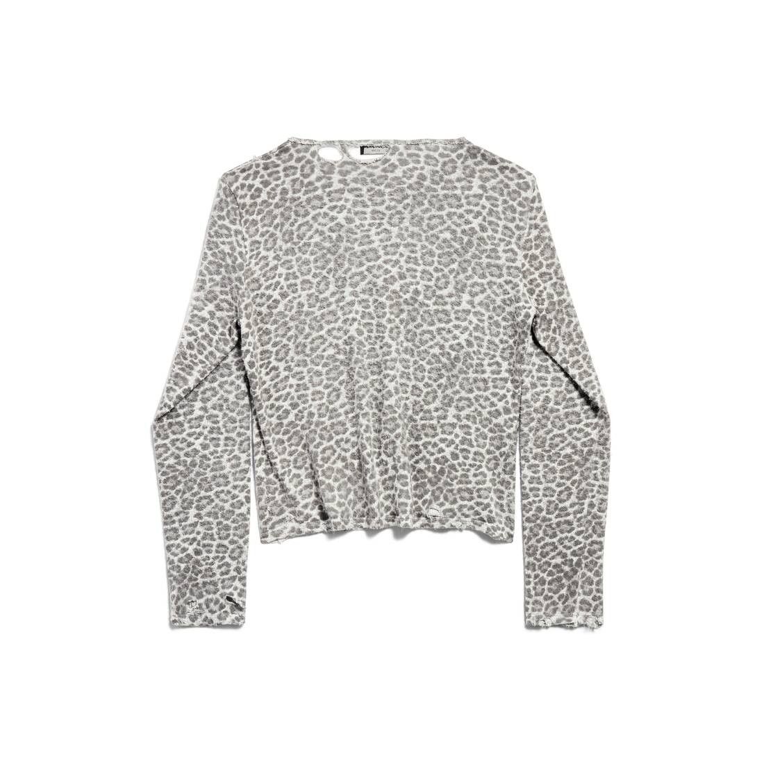 Balenciaga o1w1db10226 Leopard Sweater in Multicolor Size US S / EU 44-46 / 1 - 6 Thumbnail