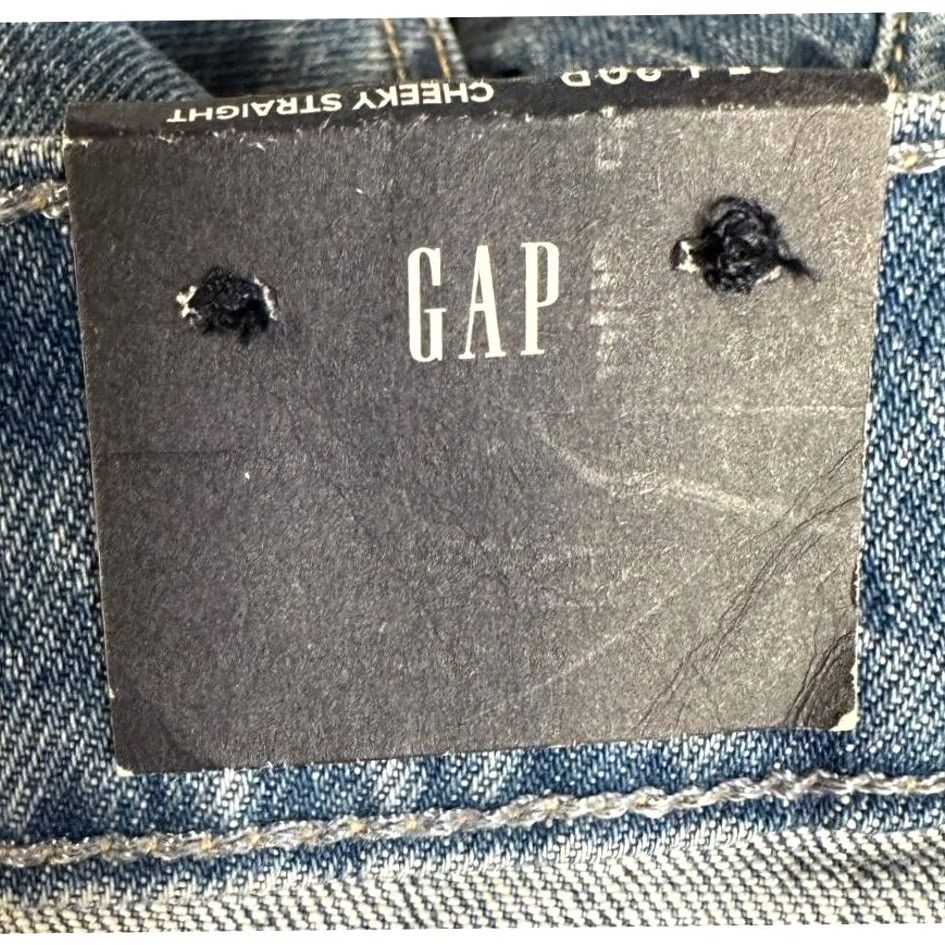 Gap Gap Jeans Womens 35X20 Regular Blue Distressed Cheeky Straight Sky High-Rise NEW Size 24" / US 00 / IT 34 - 5 Thumbnail