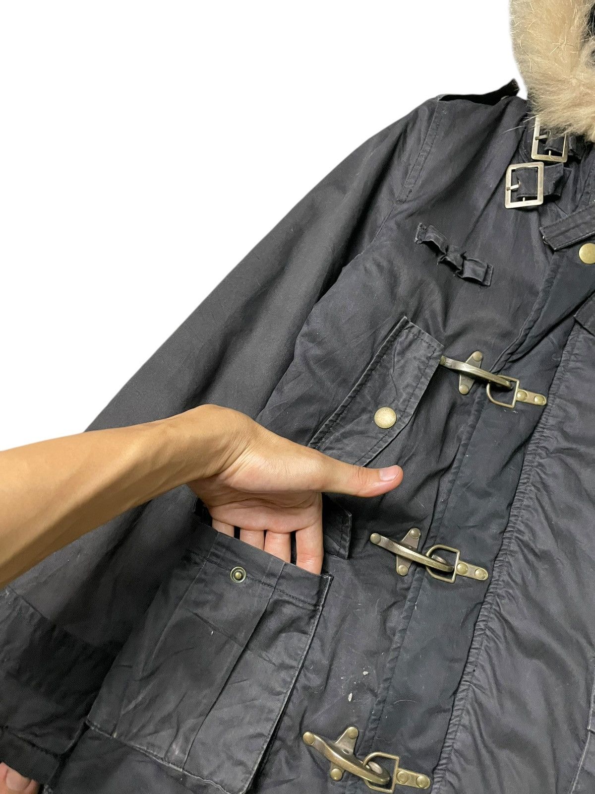 If Six Was Nine × Japanese Brand × Le Grande Bleu (L.G.B.) Edge Line Brand Long Duffle Jacket with Fur (67) Size US XXS / EU 40 - 8 Thumbnail