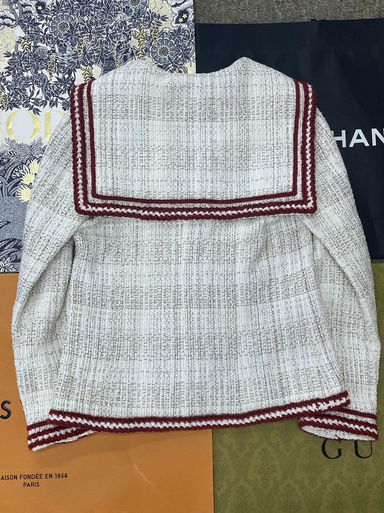 Chanel chanel Cruise series white braided navy collar red rolled- Size XS / US 0-2 / IT 36-38 - 3 Thumbnail