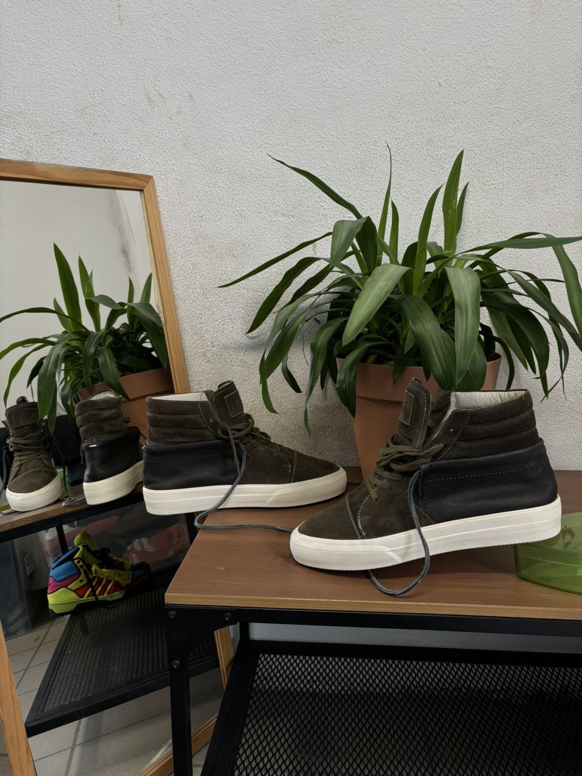 Maison Margiela MMM 22 Hybrid Suede-Leather High Top Lace Up Sneakers Boots Size US 11.5 / EU 44-45 - 6 Thumbnail