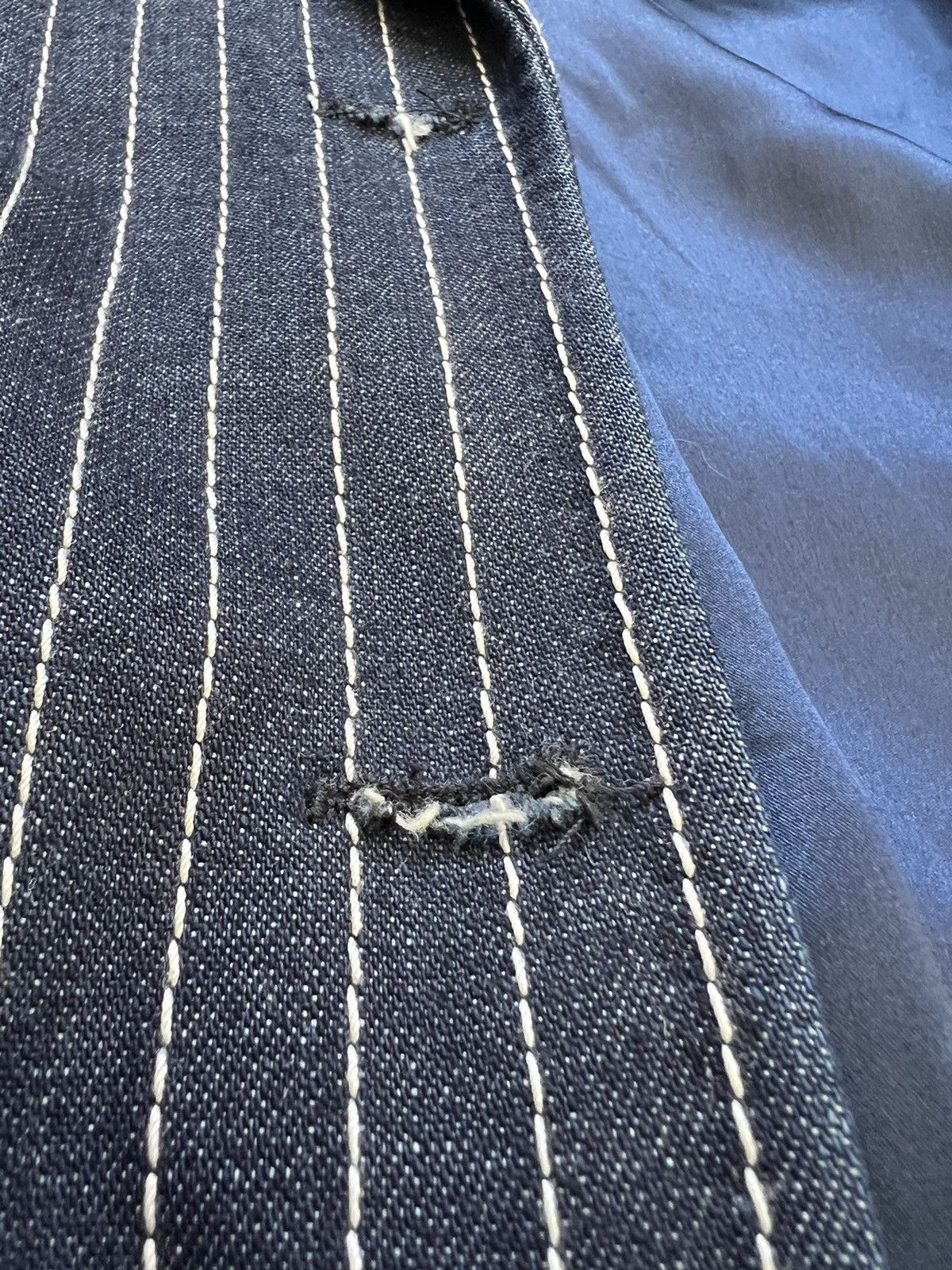 Dolce & Gabbana Dolce&Gabbana 00's heavy denim Striped Blazer and Pants Suit Size M / US 6-8 / IT 42-44 - 11 Thumbnail