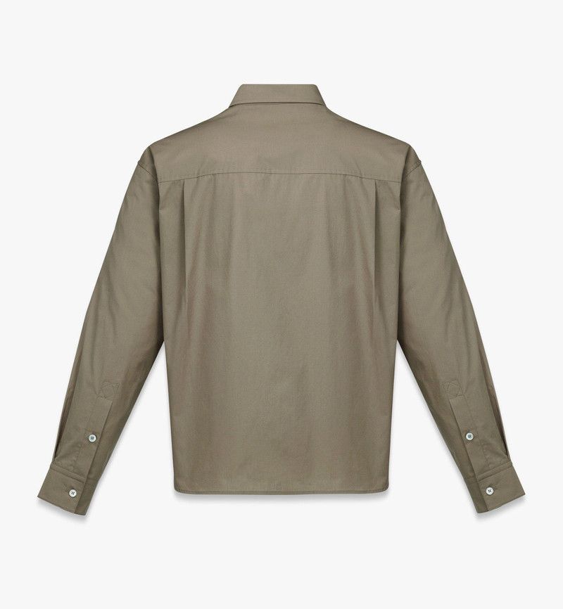 MCM o1mt1gz0126 Dup / Logo Embroidery Long Sleeve Shirt in Beige Size US M / EU 48-50 / 2 - 2 Thumbnail
