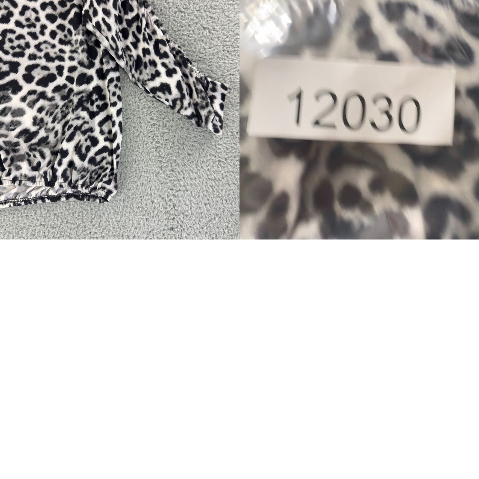 FREEBIRD Freebird Top Women Large Black Animal Print Long Sleeve Crew Neck Stretch Casual Size L / US 10 / IT 46 - 9 Thumbnail