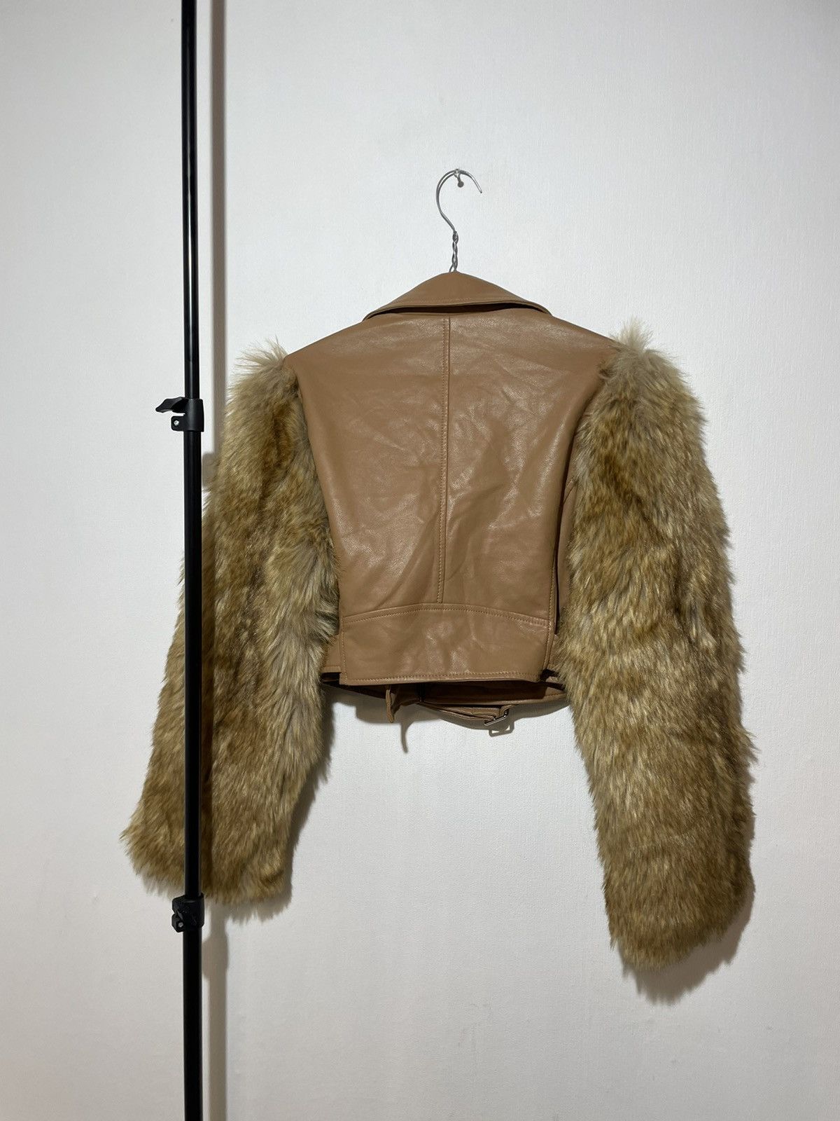 Vintage AZALEA WANG NOLLIE FAUX FUR ARMS MOTO JACKET Size M / US 6-8 / IT 42-44 - 12 Thumbnail