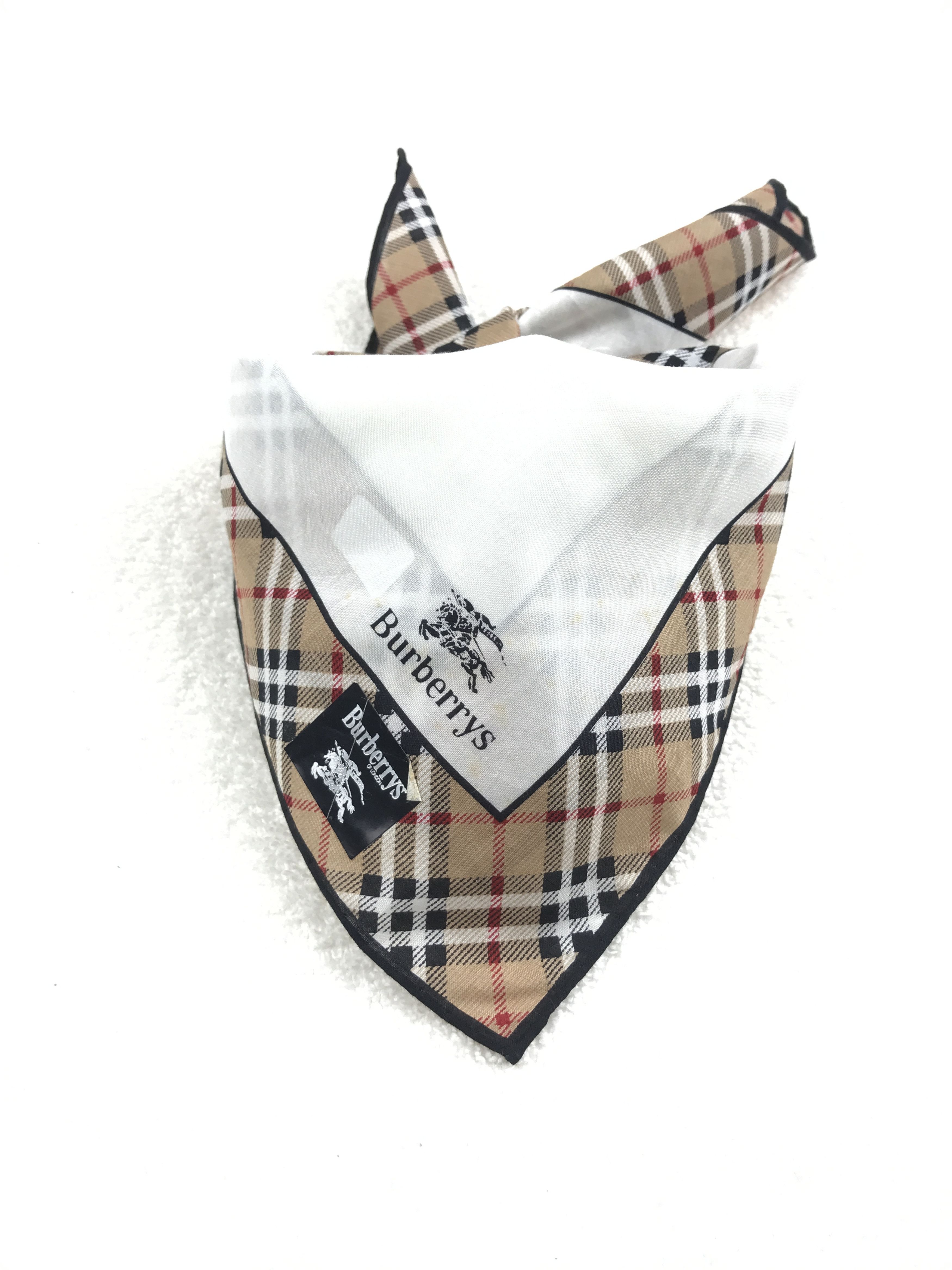 Burberry × Vintage Vintage Burberry Nova Check Bandana Neckerchief Handkerchief Size ONE SIZE - 1 Thumbnail