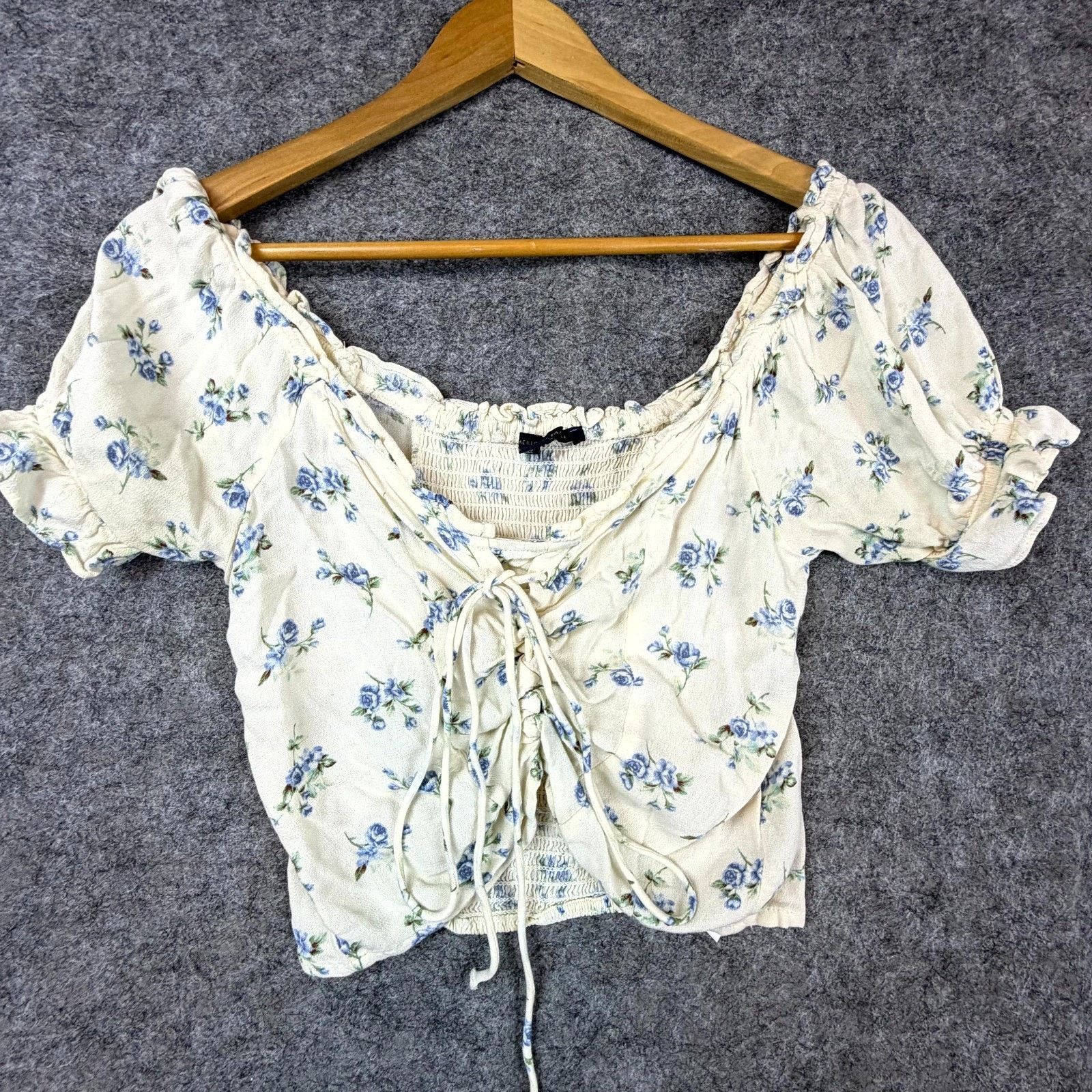 American Eagle Outfitters American Eagle Outfitters Peasant Top Womens XS Boho Crop Size XS / US 0-2 / IT 36-38 - 1 Thumbnail